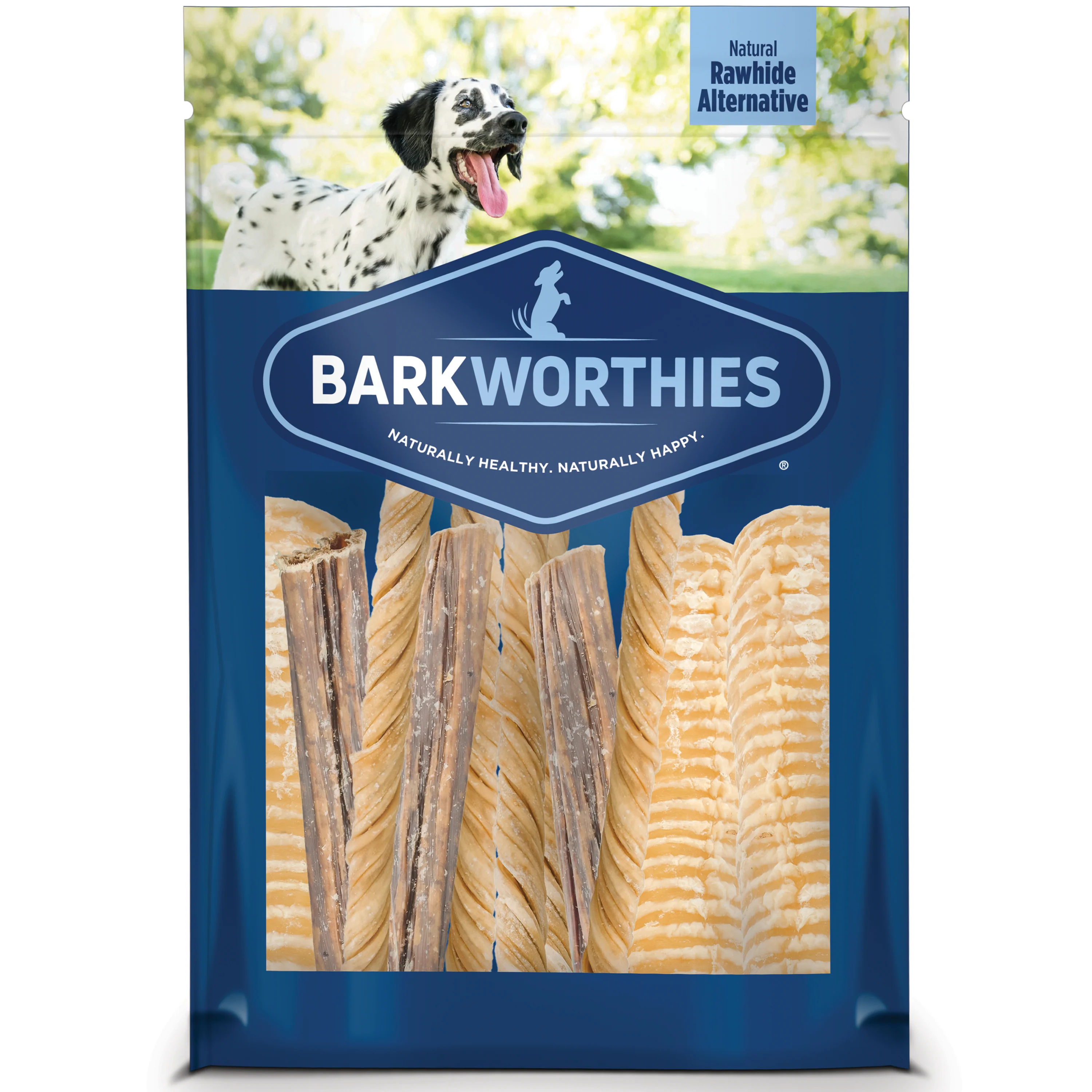 Barkworthies Rawhide Alternative Dog Treat Variety Bag 1 lb