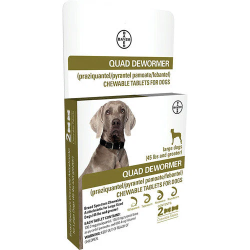 Elanco Dog Quad Dewormer Large 45+lb 2 Count - Image 2