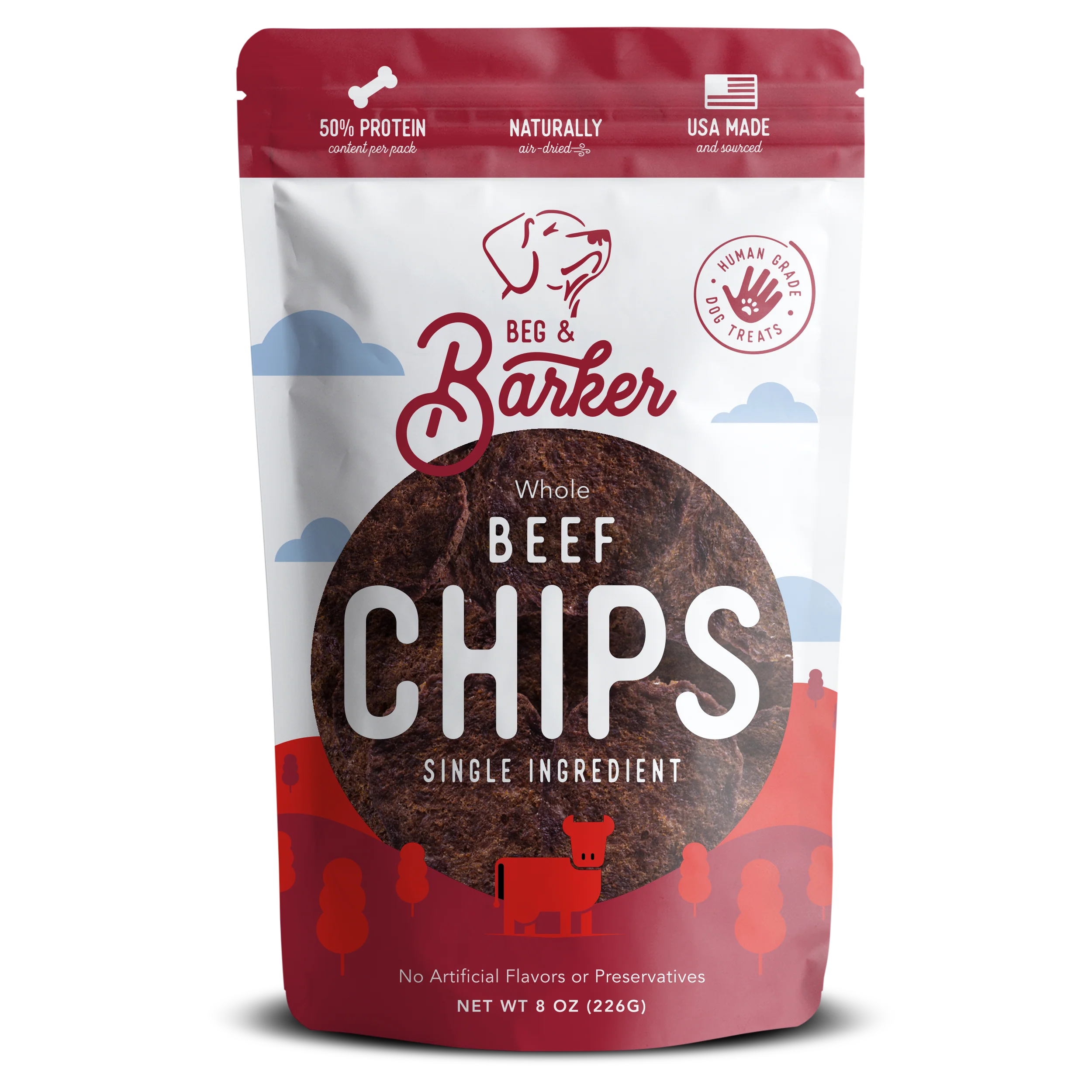 Beg & Barker Beef Heart Chips Dog Treats 8 oz