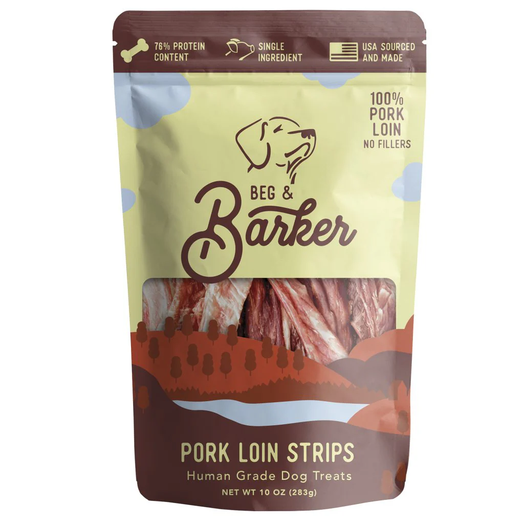 Beg & Barker Pork Loin Strip Dog Treats 10 oz