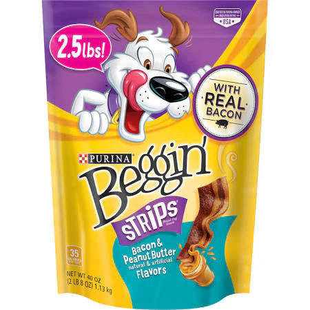 Beggin Strips Peanut Butter/Bacon 3/40z {L+1} 381359 - Image 2