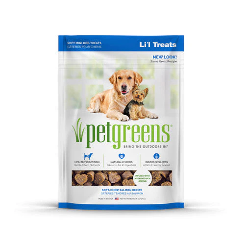 Pet Greens Li'l Treats Soft Mini Dog Treats Salmon 6 oz - Image 2