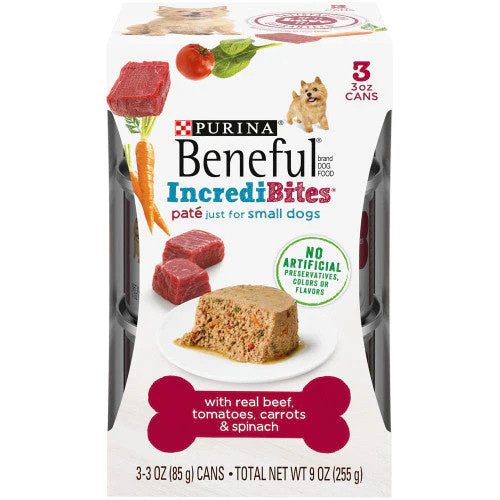 Beneful IncrediBites Pate Beef Tomato Carrot & Spinach Small Dog 8 / 9 oz - Image 2