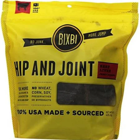 Bixbi Dog Hip & Joint Beef Liver Jerky 15oz {L+x}