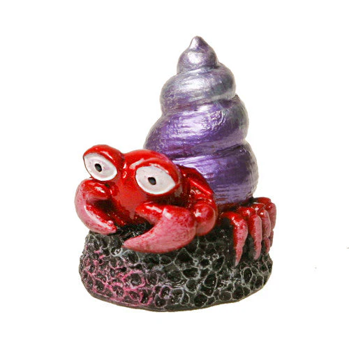 Blue Ribbon Exotic Environments Spiral Shell Crab Aquarium Ornament Red, Violet, Black 2 in - Image 2