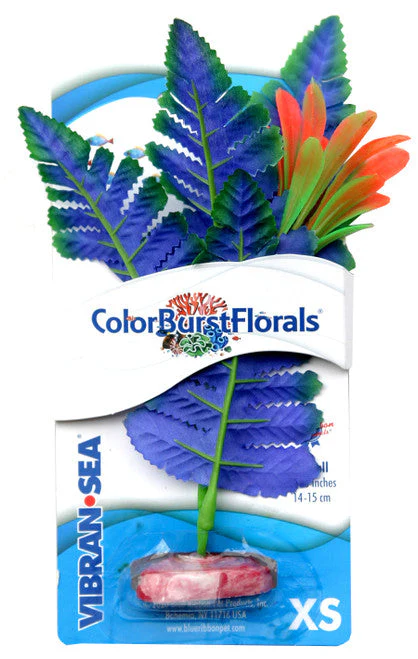 Blue Ribbon Colorburst Florals Butterfly Sword Aquarium Plant Blue XS - Image 2