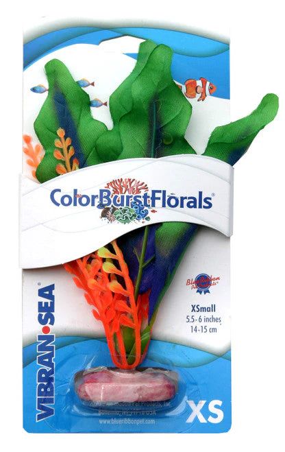 Blue Ribbon Colorburst Florals Waffle Leaf Aquarium Plant Green XS - Image 2