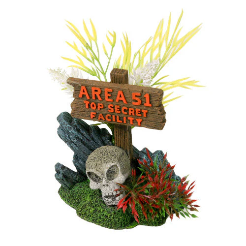 Blue Ribbon Exotic Environments Area 51 Sign with Skull Multi-Color 5.25 in - Image 2