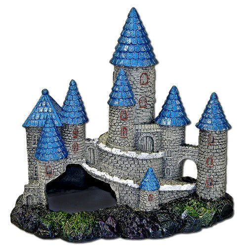 Blue Ribbon Exotic Environments Spire Castle Aquarium Ornament Blue, Grey 6 in - Image 2