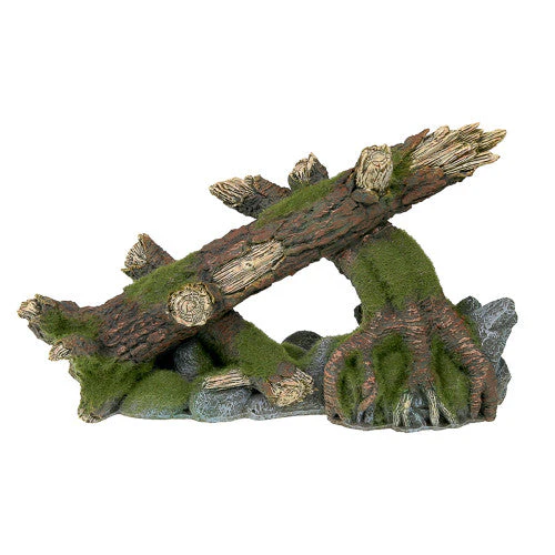 Blue Ribbon Exotic Environments Moss Covered Roots and Logs Aquarium Ornament Multi-Color 6.25 in - Image 2