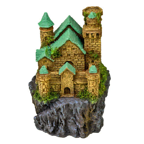 Blue Ribbon Exotic Environments Mountain Castle Aquarium Ornament Brown, Green, Grey 6 in - Image 2