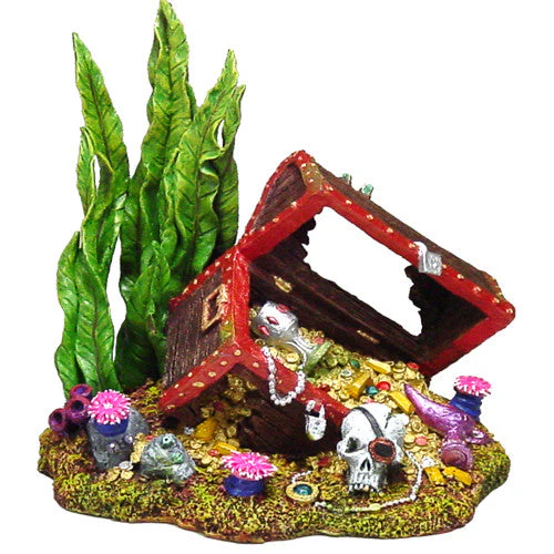 Blue Ribbon Exotic Environments Sunken Treasure Chest Aquarium Ornament Multi-Color 5.2in SM - Image 2