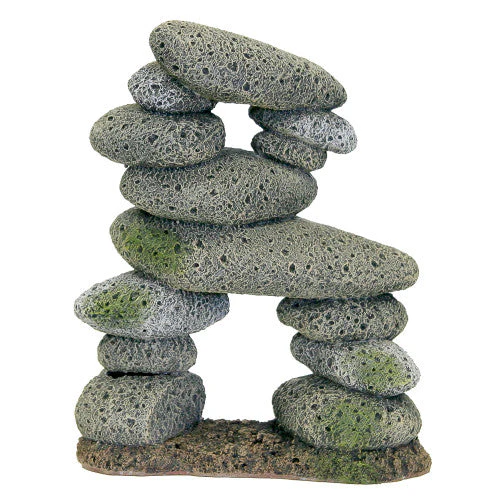 Blue Ribbon Exotic Environments Pebble Archway Aquarium Ornament Grey 8 in - Image 2