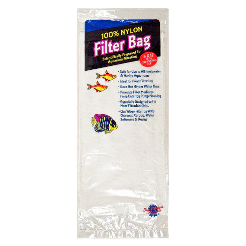 Blue Ribbon Nylon Filter Bag with Draw String White 4in X 12in LG - Image 2