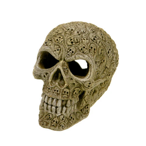 Blue Ribbon Exotic Environments Haunted Skull Aquarium Ornament 3.75in SM - Image 2