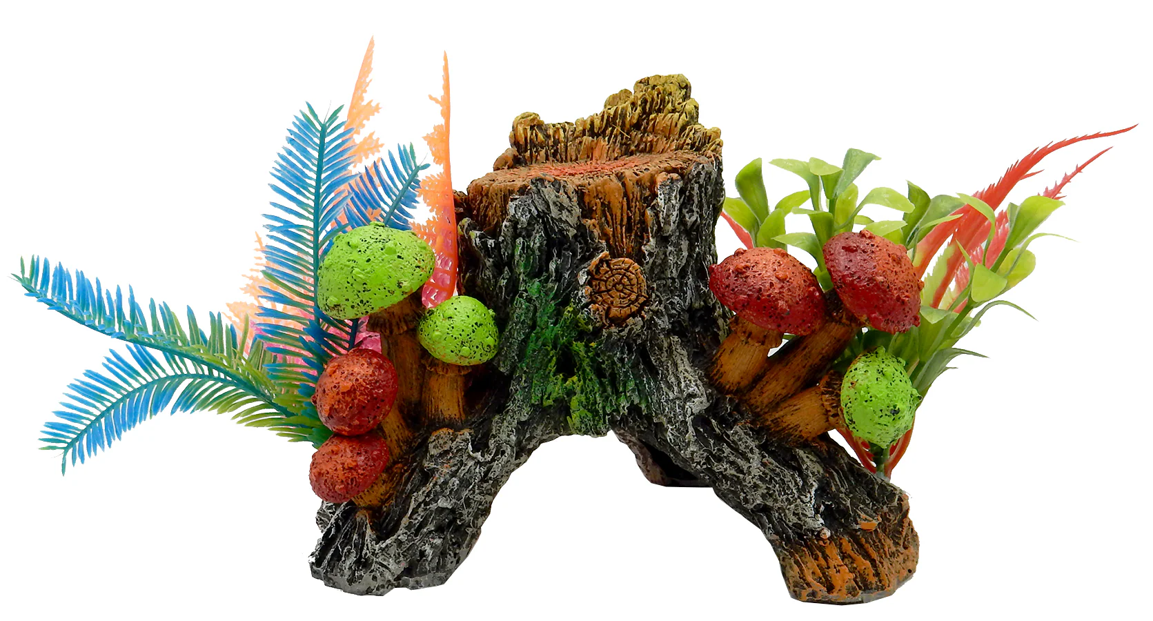Blue Ribbon Pet Products Exotic Environments Tree Trunk Hideaway w/Plants Aquarium Ornament Small