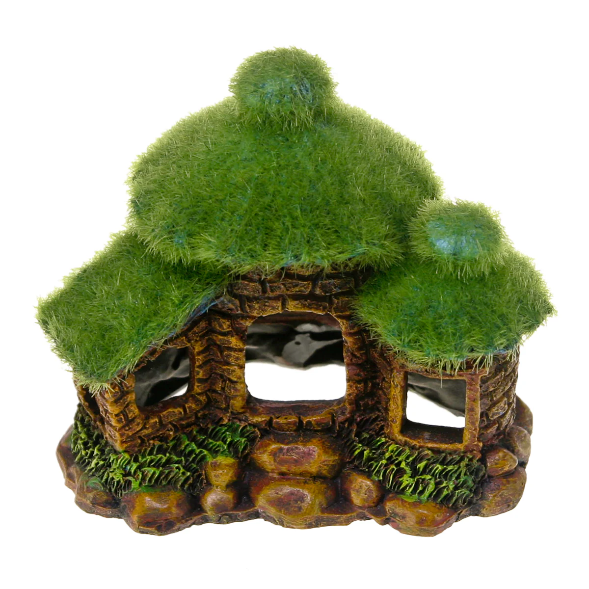 Blue Ribbon Pet Products Hut w/Fiber Moss Ornament