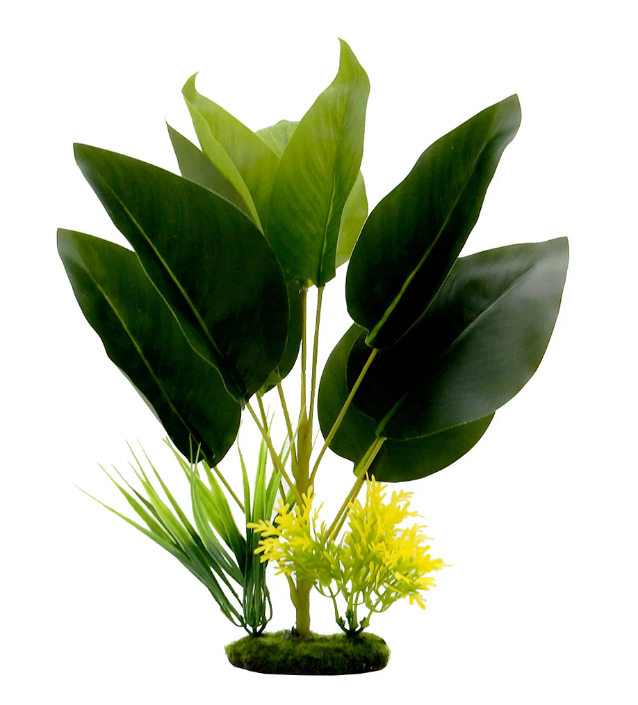Blue Ribbon Pet Products Tropical Gardens Bird of Paradise Aquarium Plant 14 in