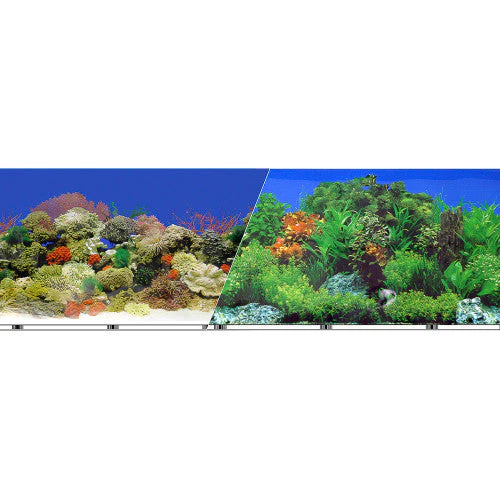 Blue Ribbon Vibran-Sea Double Sided Background Freshwater Garden & Caribbean Coral Reef 12 Inches X 50 Feet - Image 2