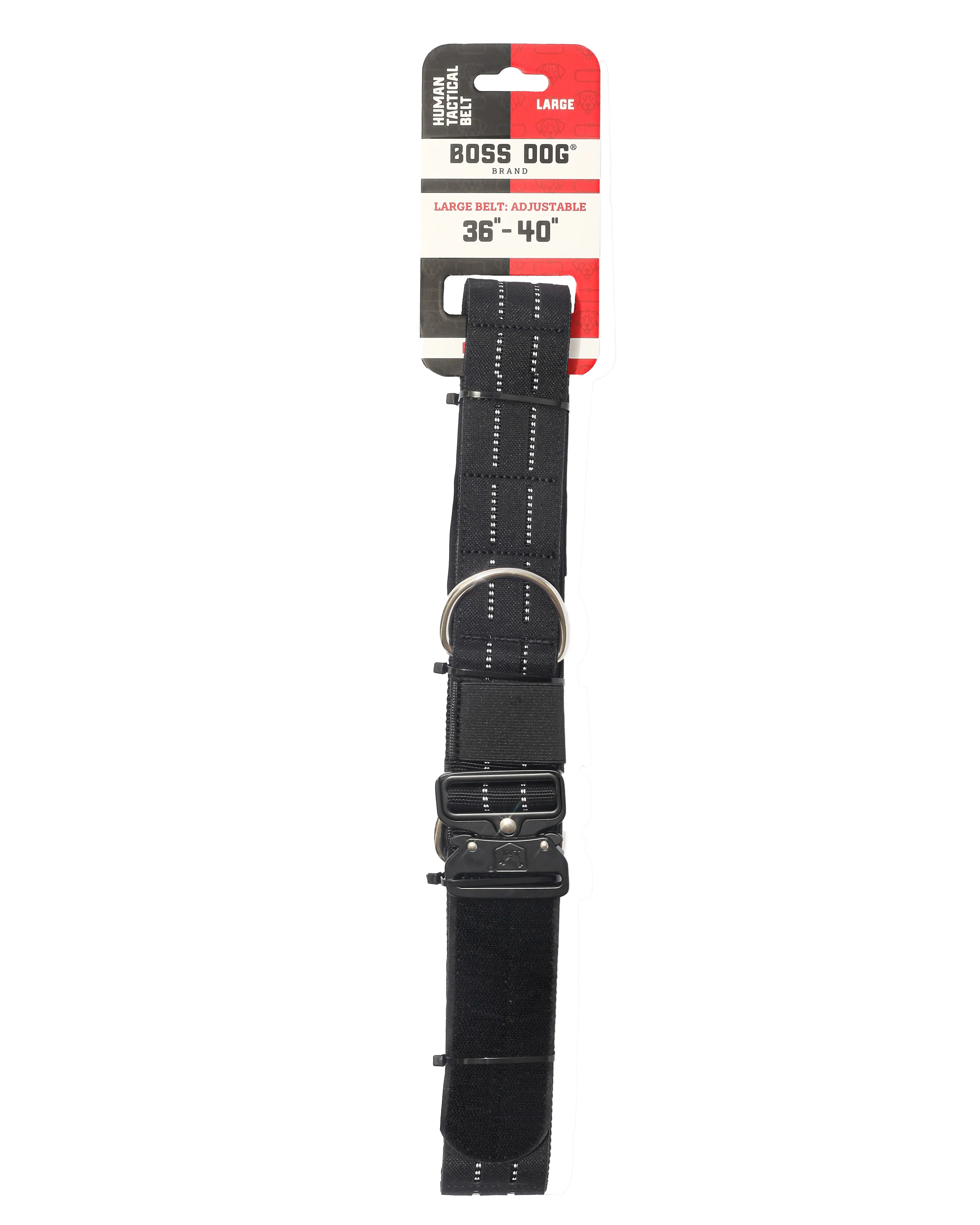 Boss Dog Human Boss Tactical Utility "Dog Walker" Belt Black Large (36-40In Waist)