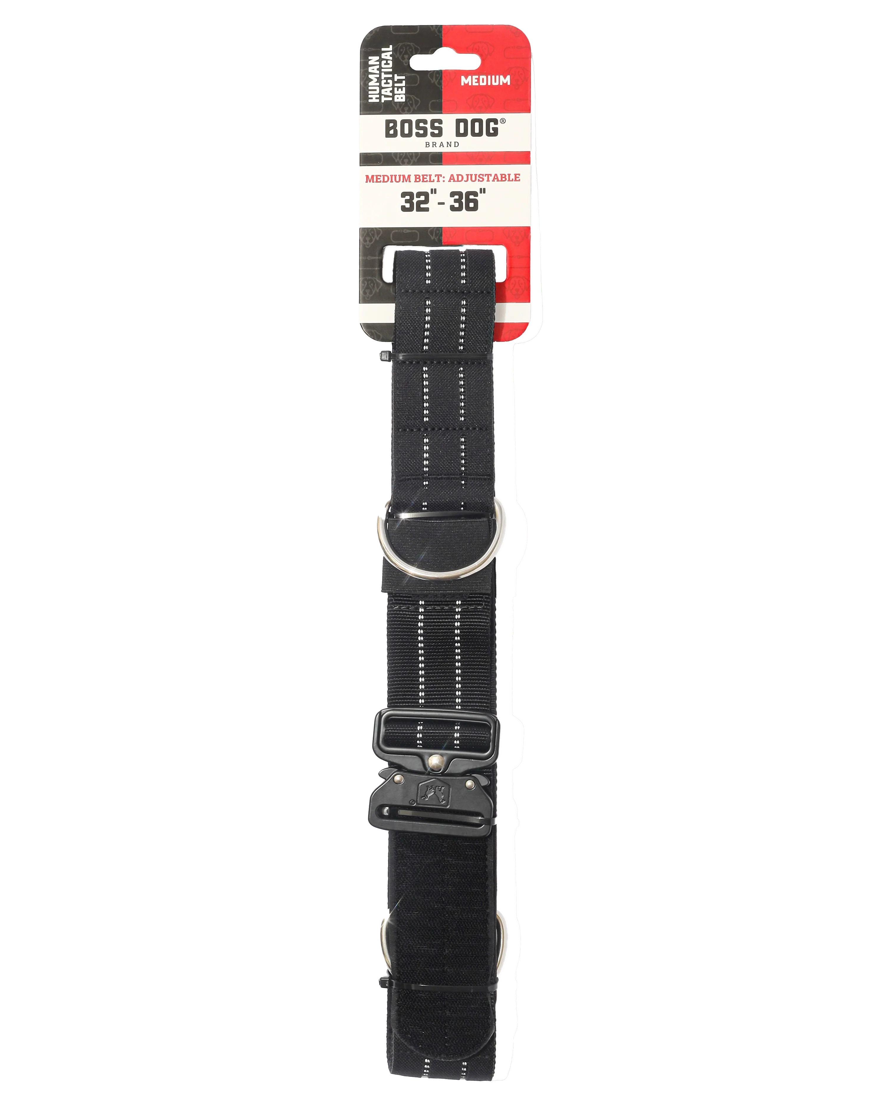 Boss Dog Human Boss Tactical Utility "Dog Walker" Belt Black Medium (32-36In Waist)