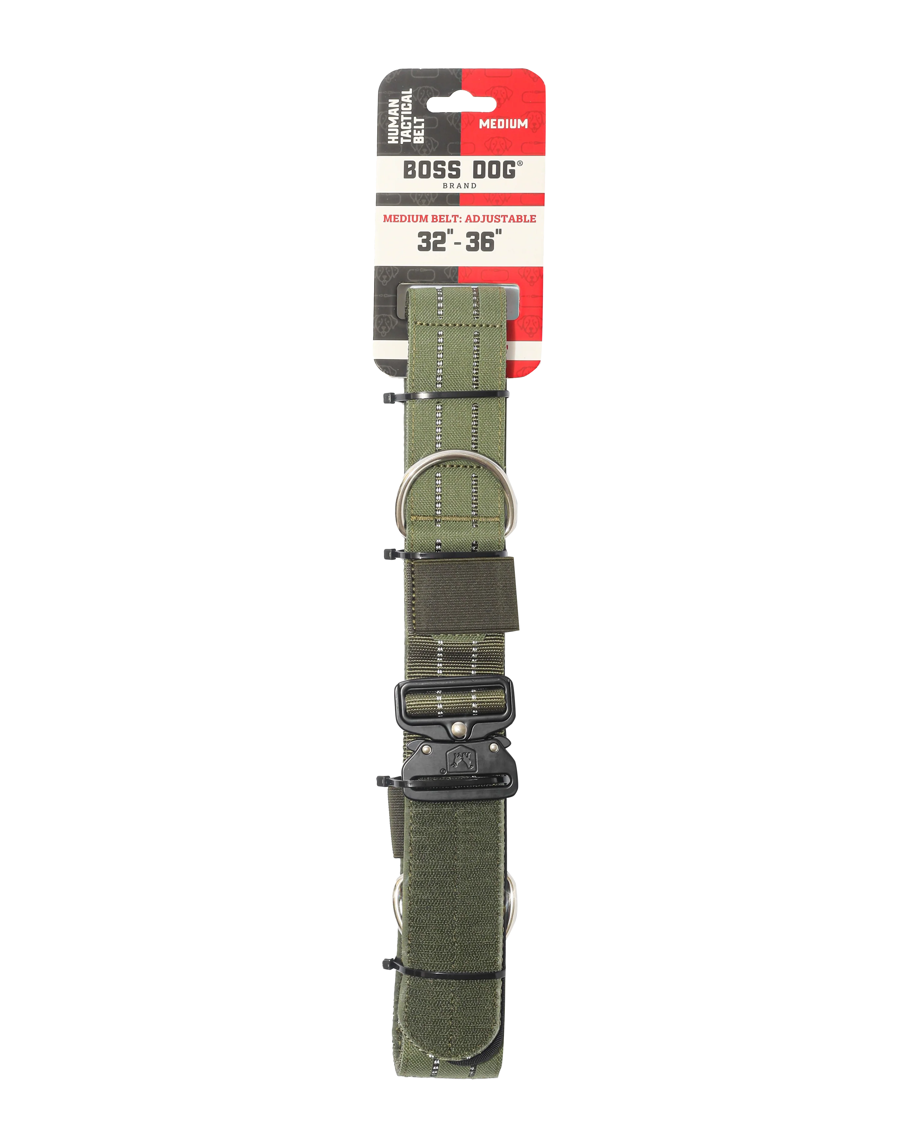 Boss Dog Human Boss Tactical Utility "Dog Walker" Belt Green Medium (32-36In Waist)