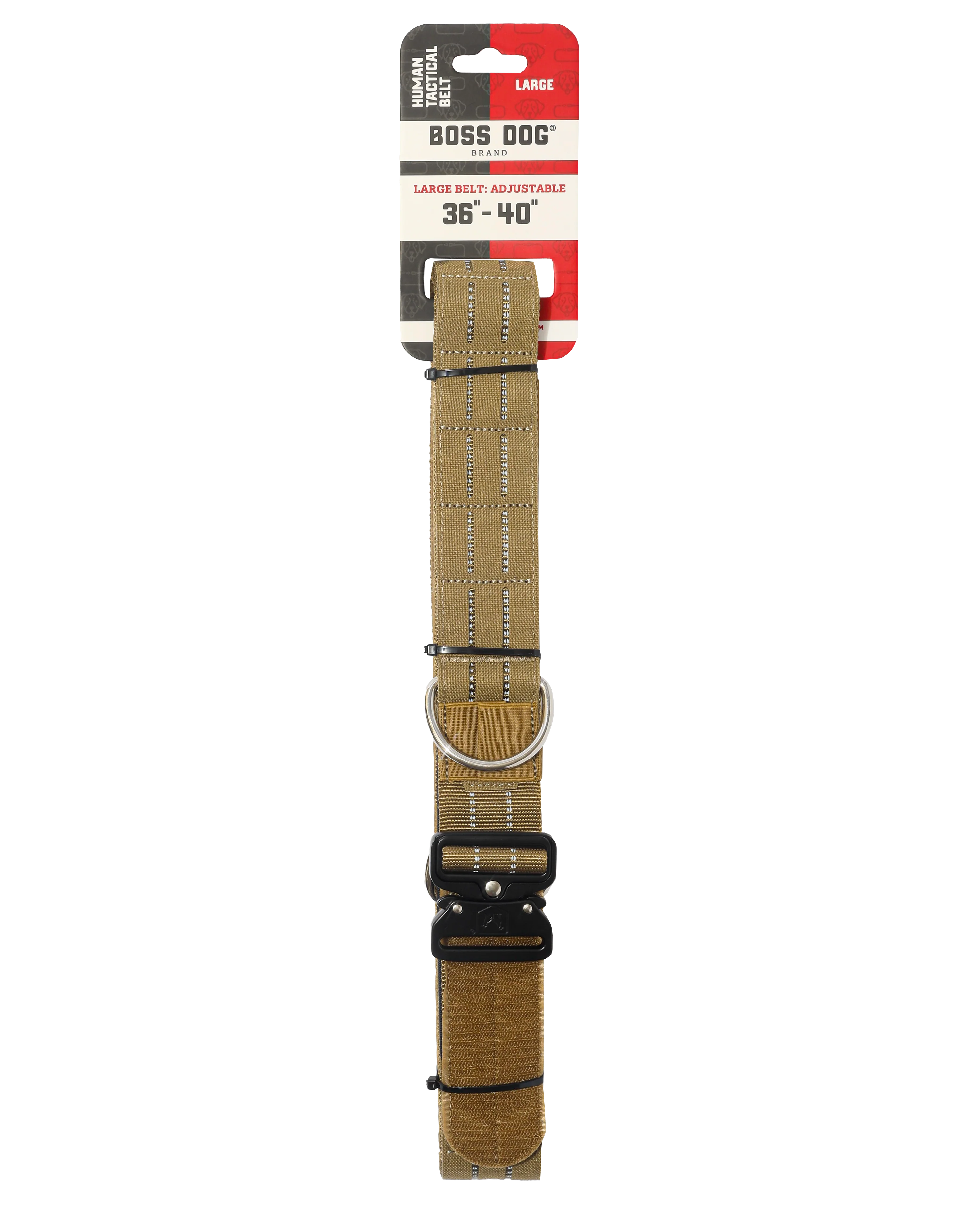 Boss Dog Human Boss Tactical Utility "Dog Walker" Belt Tan Large (36-40In Waist)
