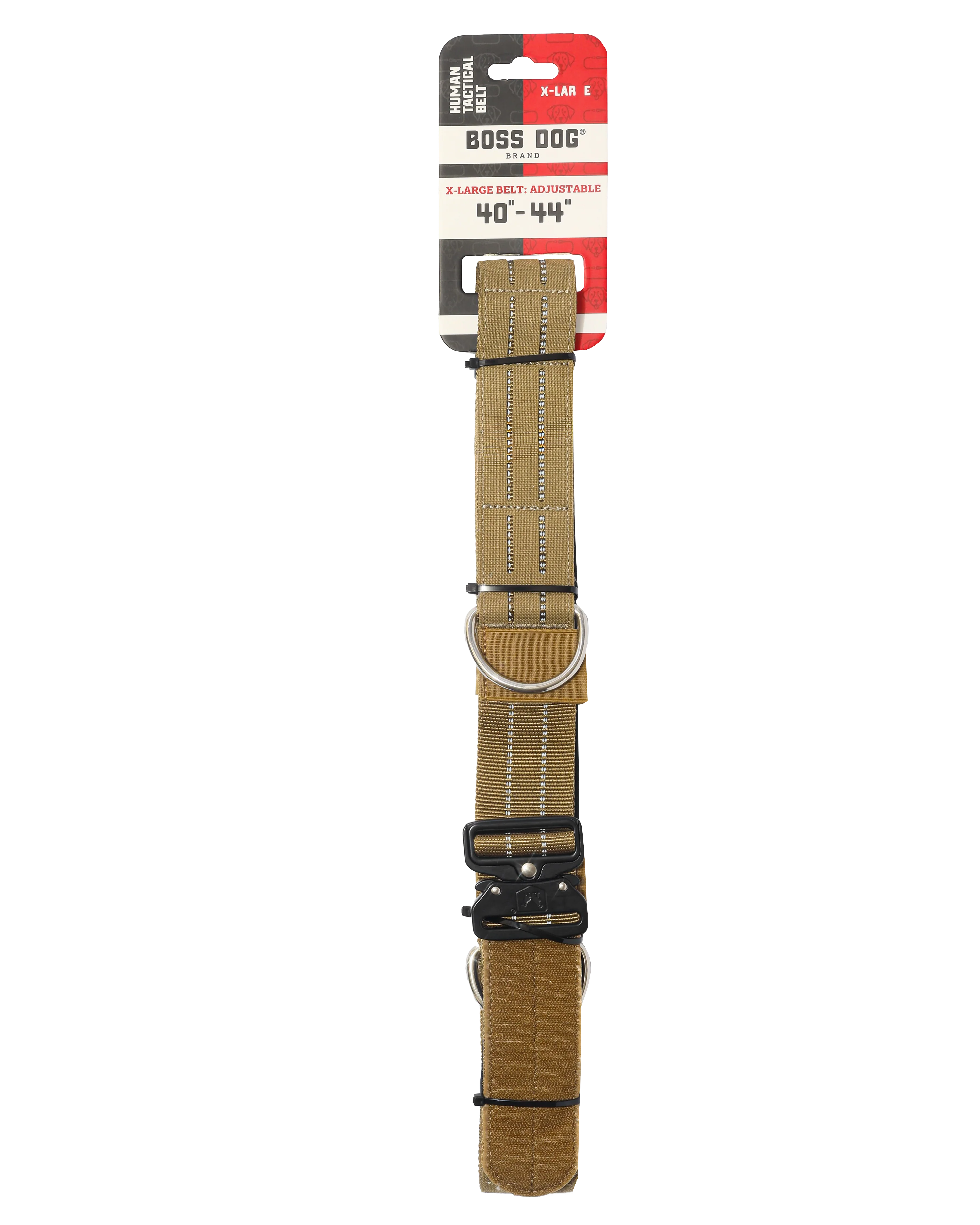 Boss Dog Human Boss Tactical Utility "Dog Walker" Belt Tan X-Large (40-44In Waist)