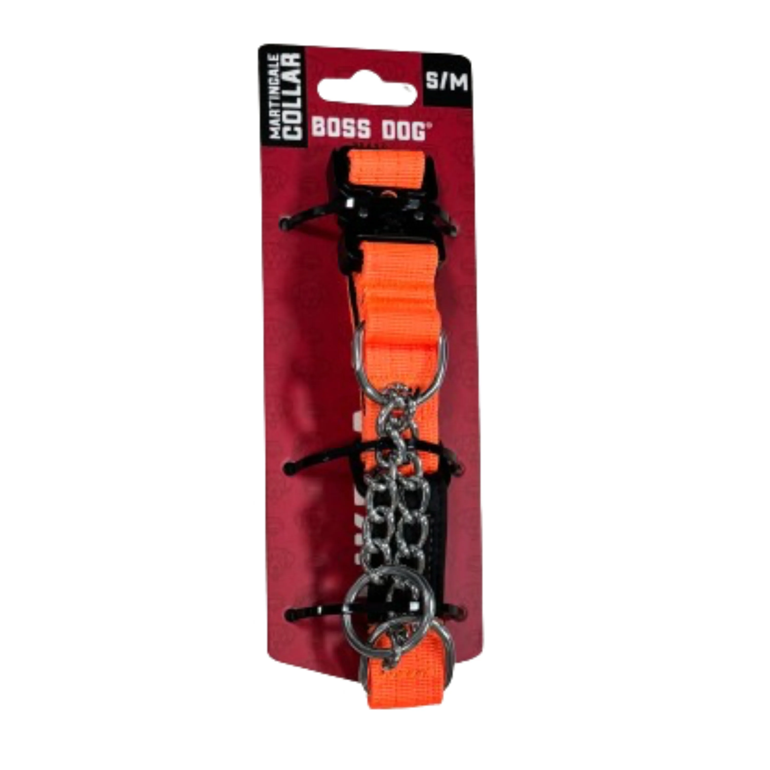 Boss Dog Martingale Dog Collar Hunter Orange Small/Large