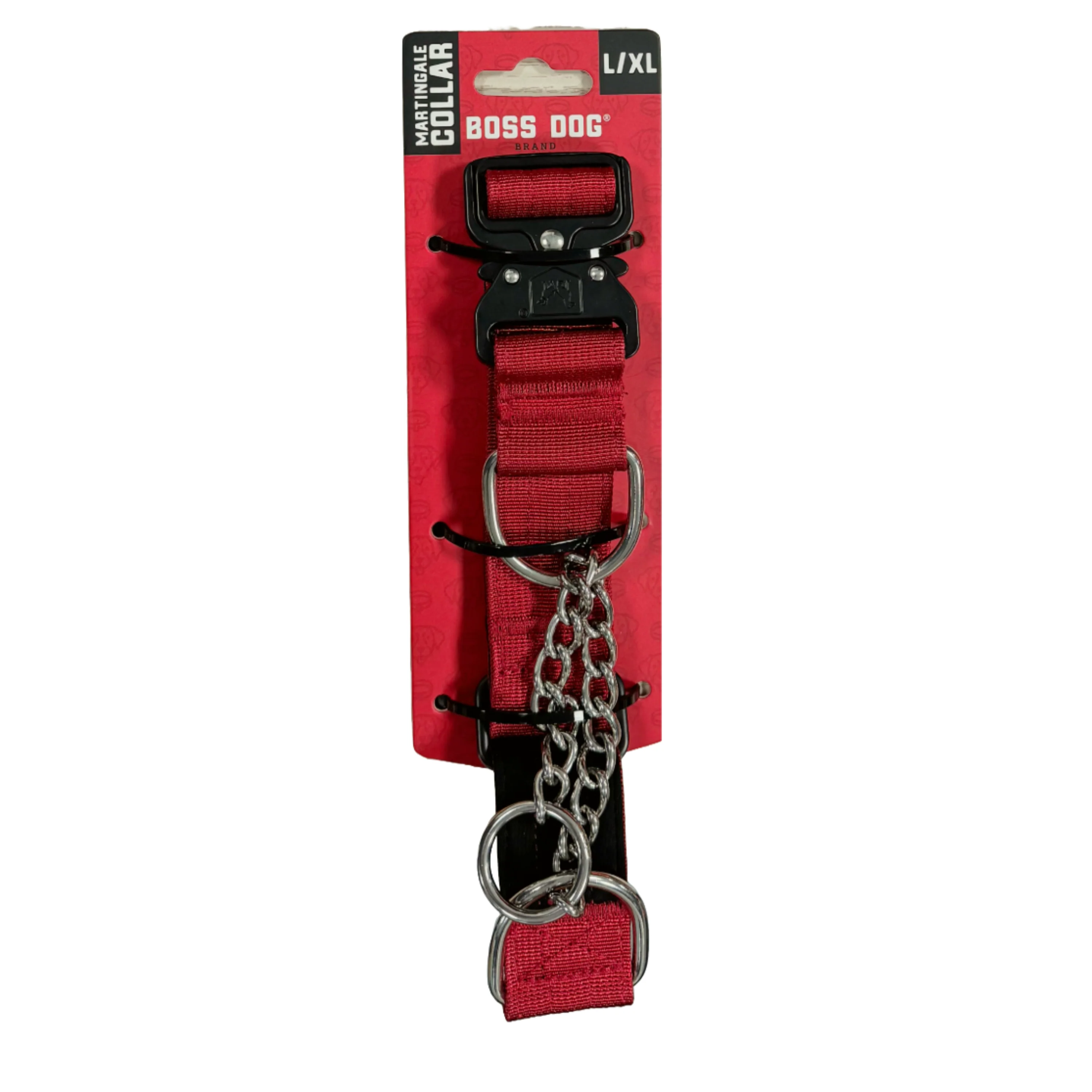 Boss Dog Martingale Dog Collar Red Large/X-Large