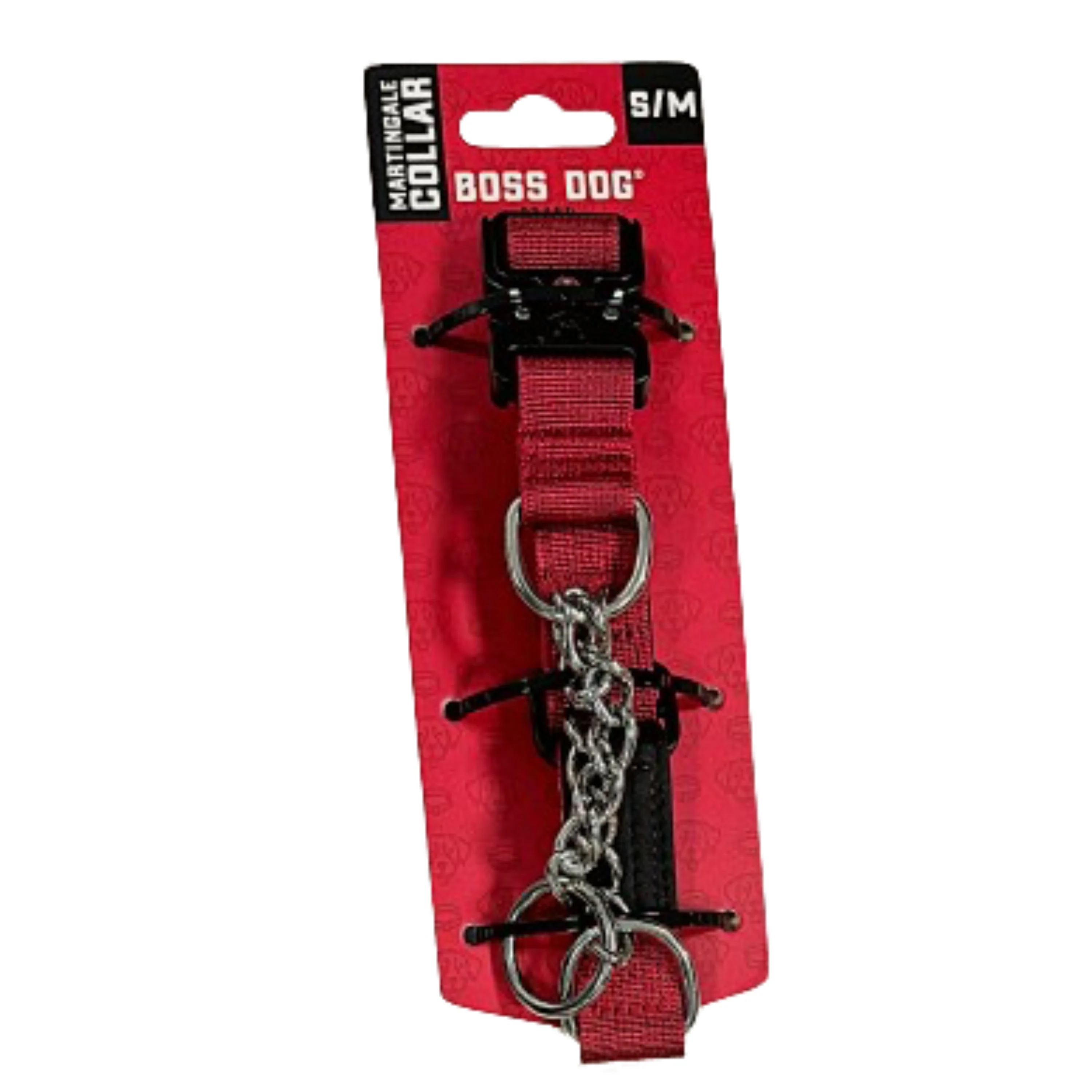 Boss Dog Martingale Dog Collar Red Small/Large