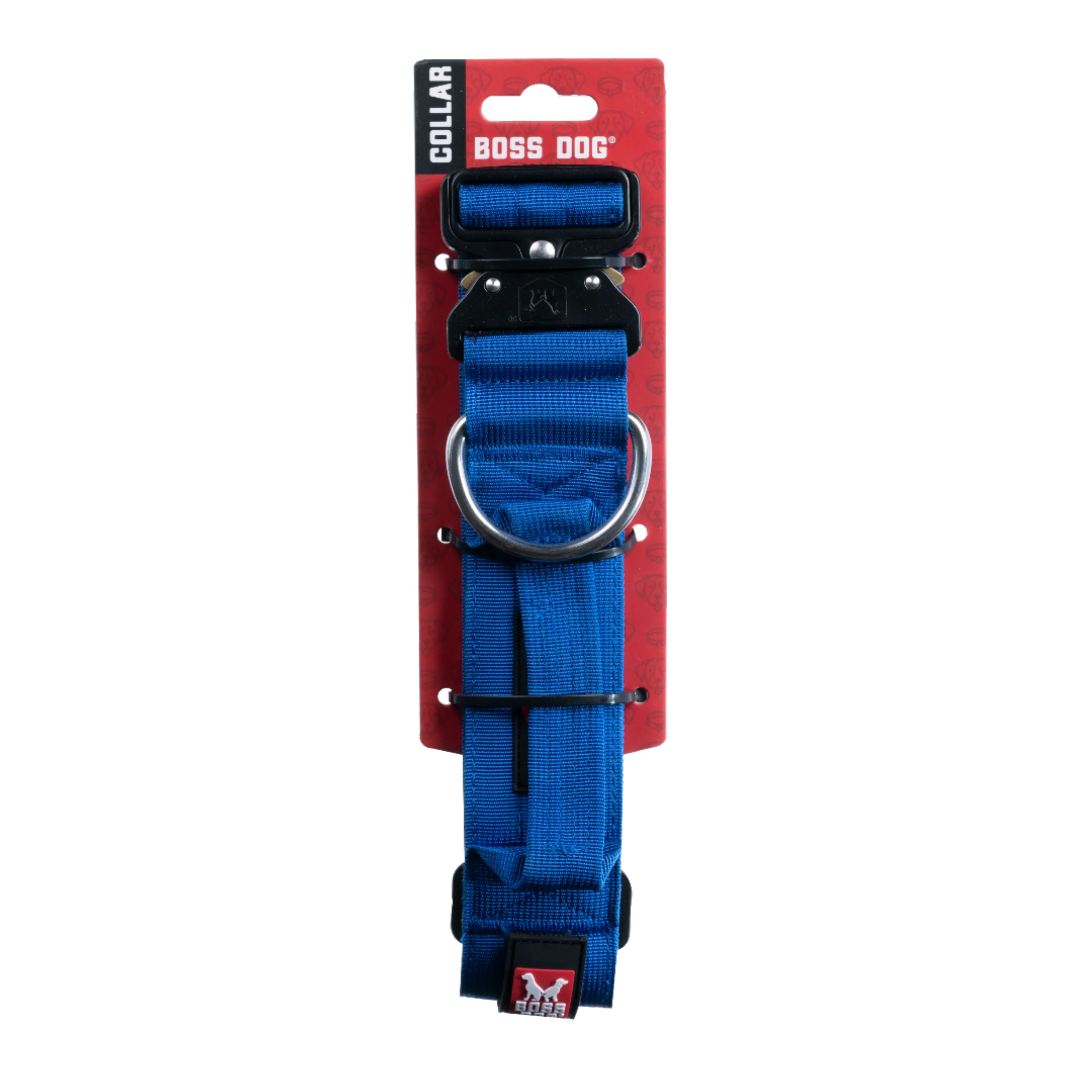 Boss Dog Tactical Adjustable Dog Collar Blue Large, 17-22 in