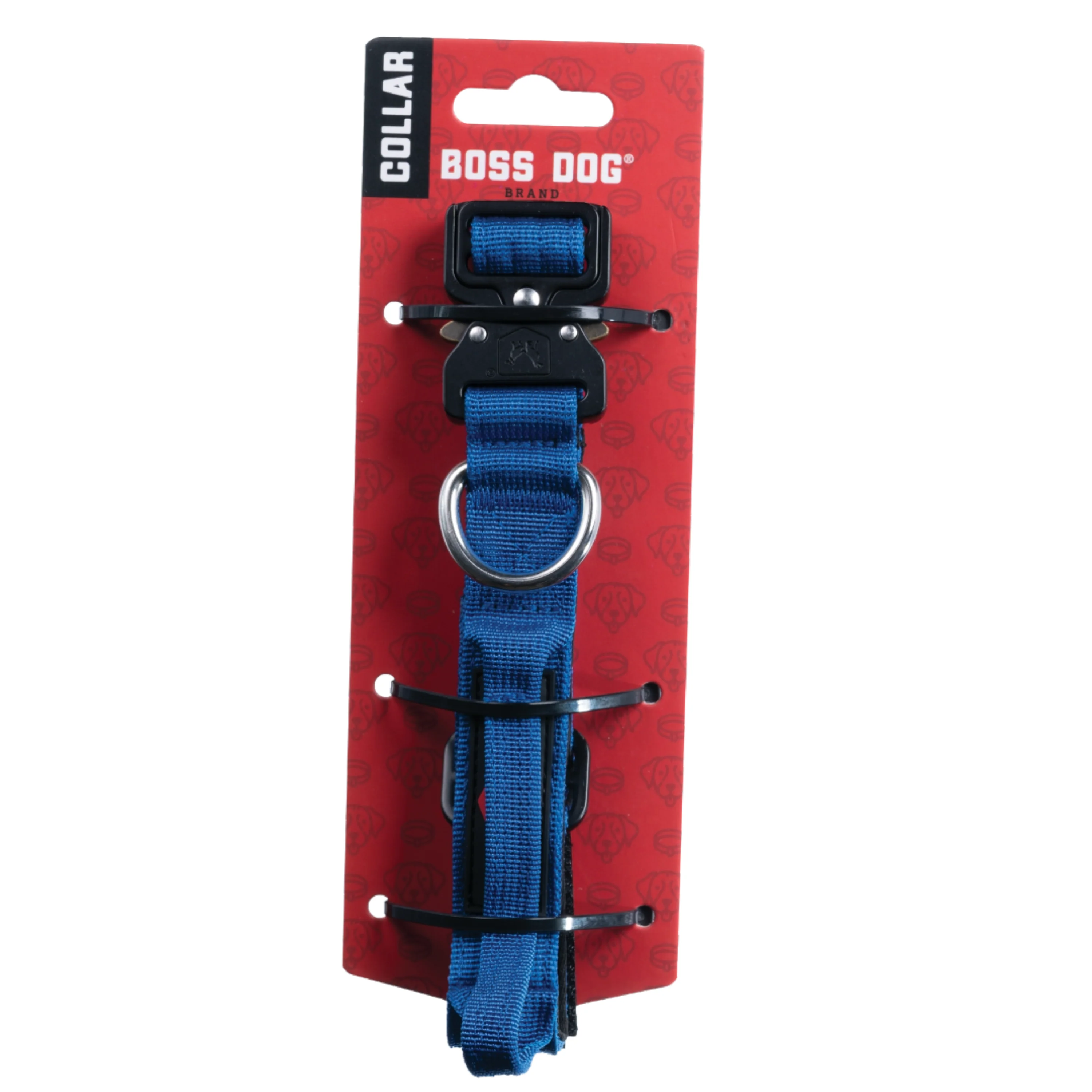 Boss Dog Tactical Adjustable Dog Collar Blue Small, 13-16 in