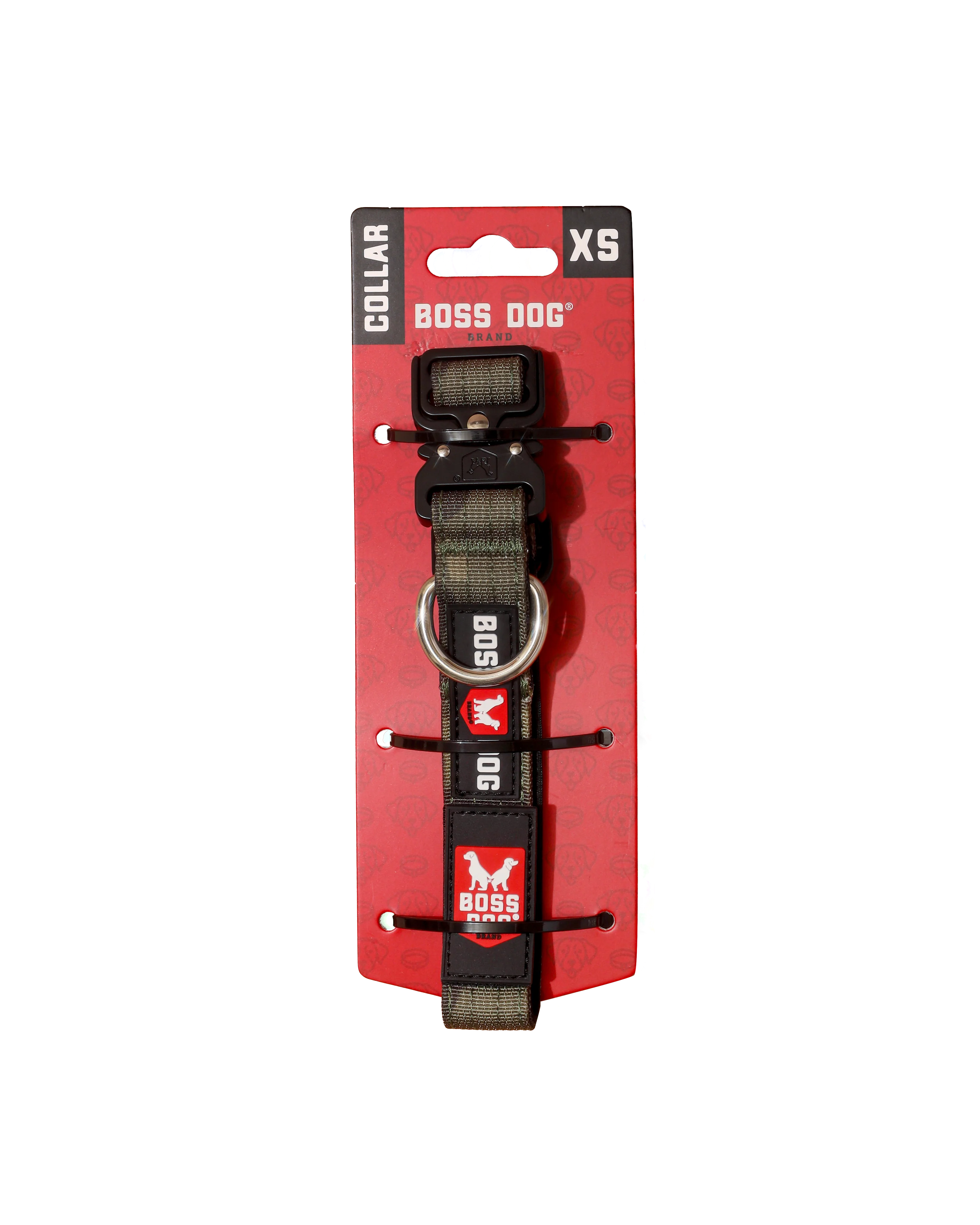 Boss Dog Tactical Adjustable Dog Collar Green Camo X-Small, 11-14 in