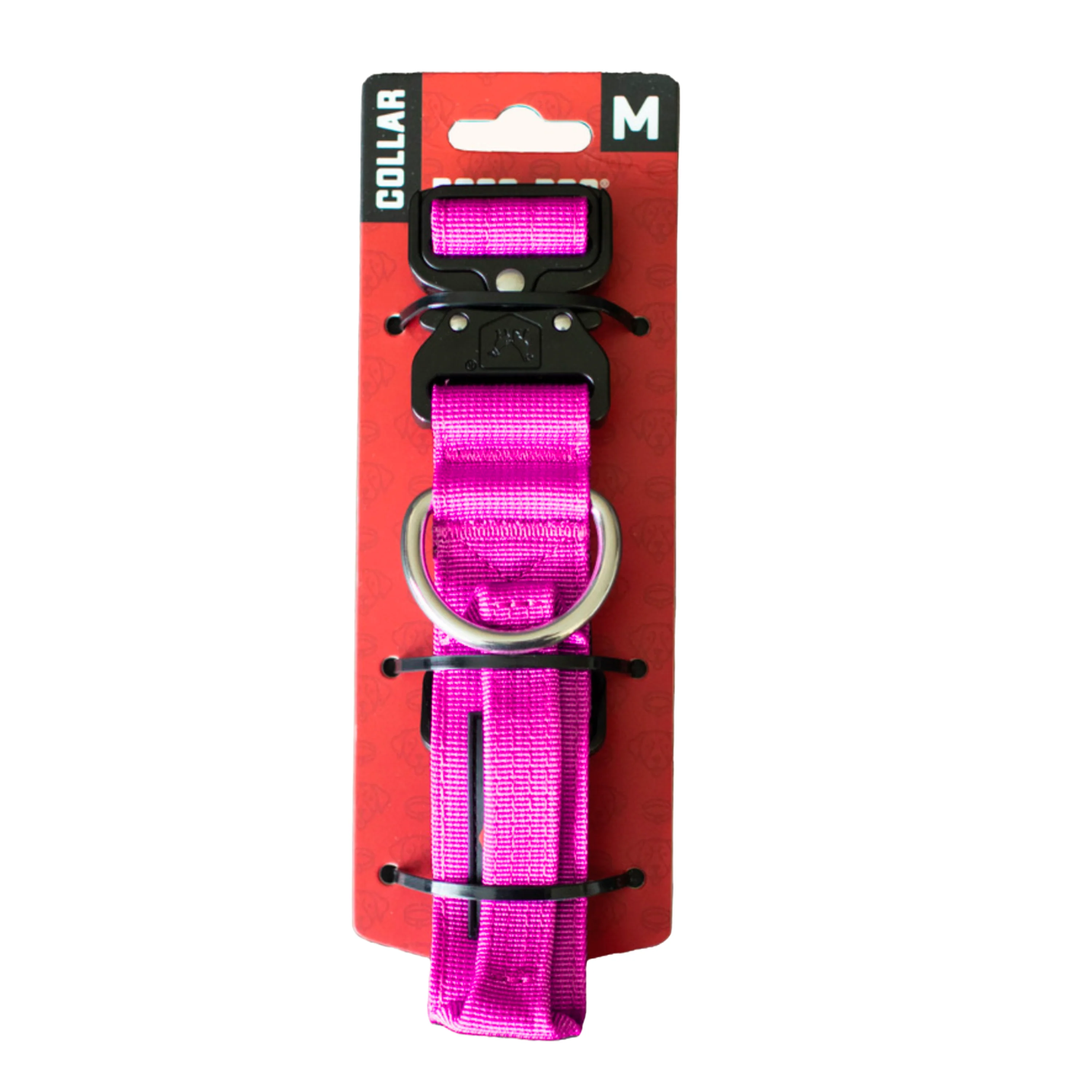 Boss Dog Tactical Adjustable Dog Collar Hot Pink Medium