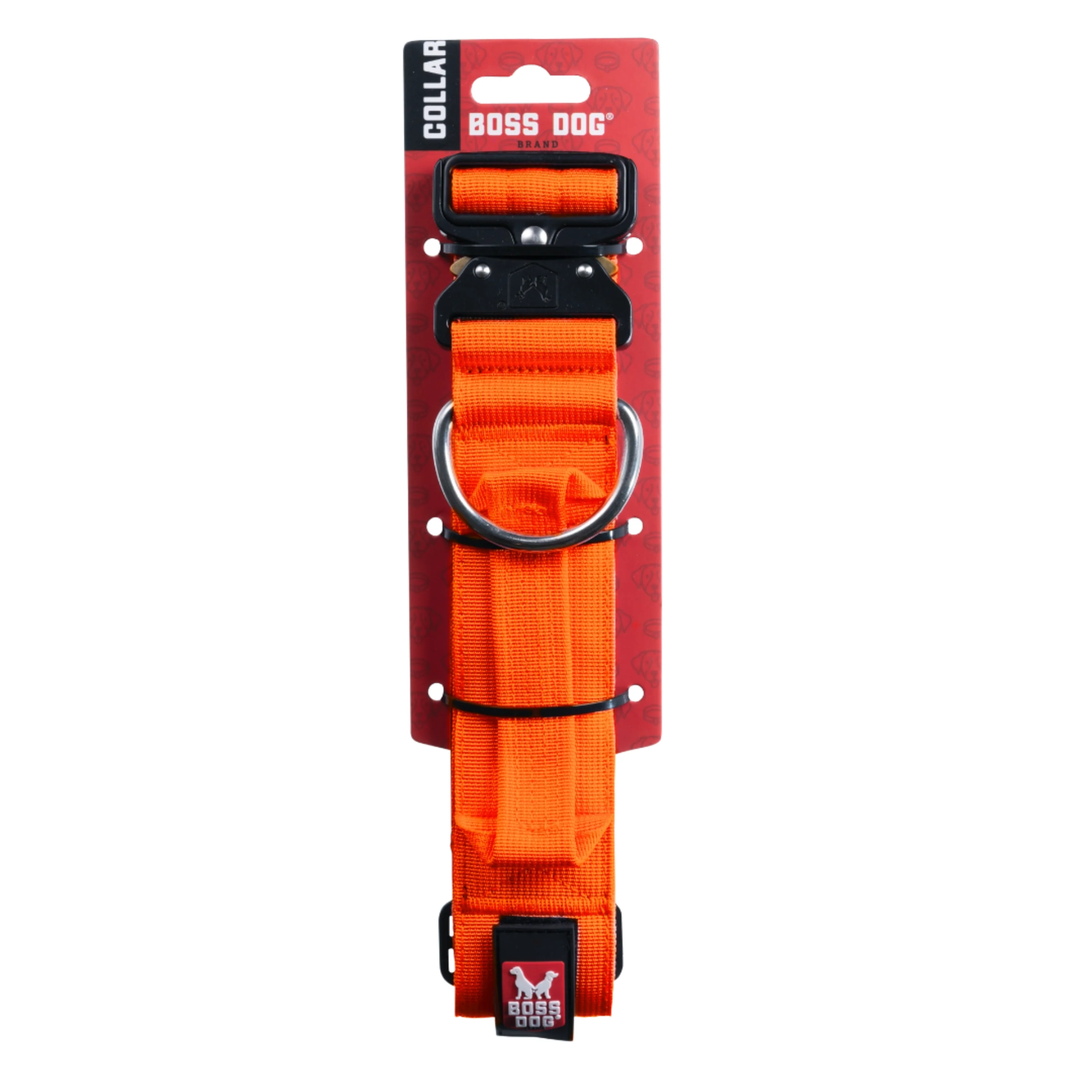 Boss Dog Tactical Adjustable Dog Collar Hunter Orange Medium, 15-18 in