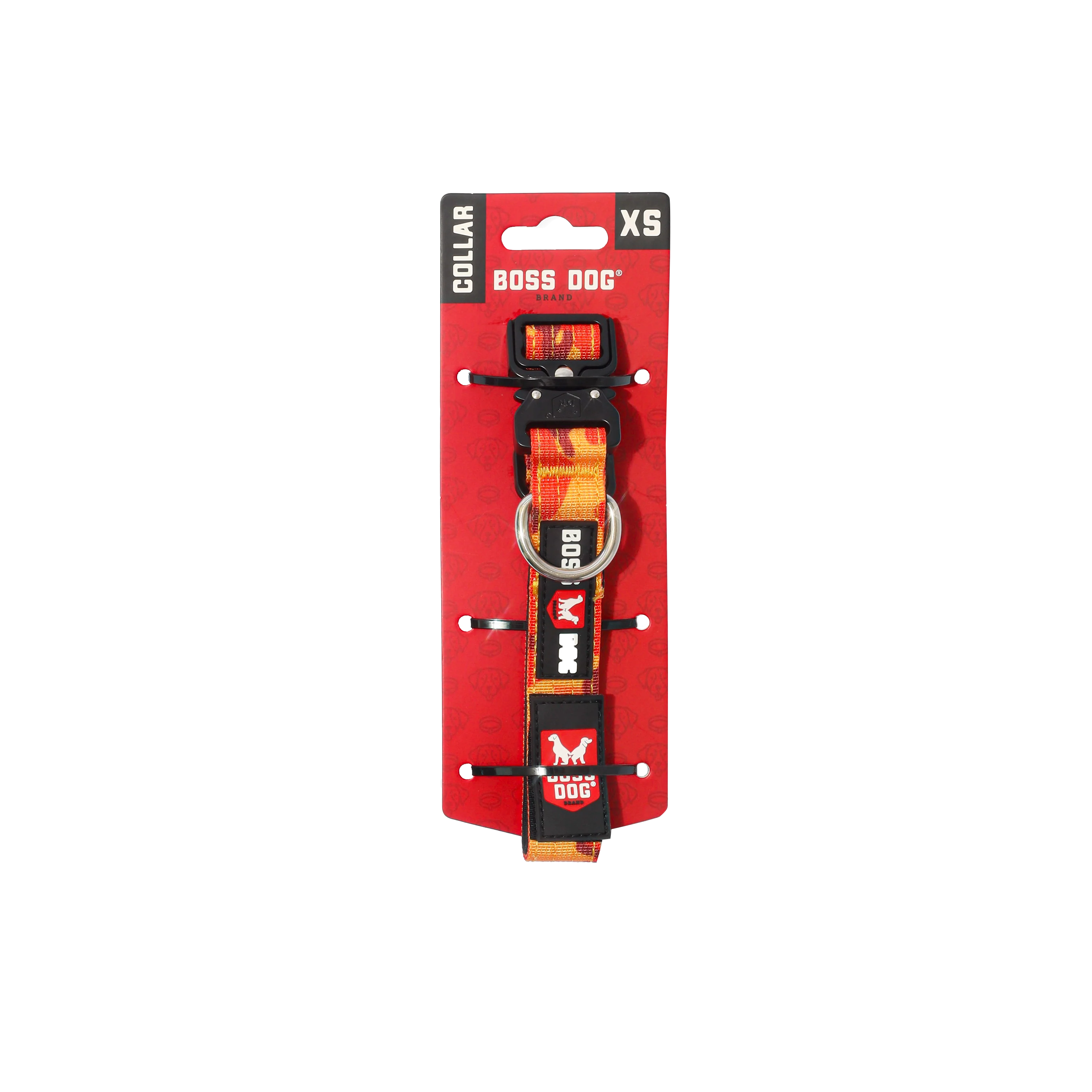 Boss Dog Tactical Adjustable Dog Collar Orange Camo X-Small, 11-14 in