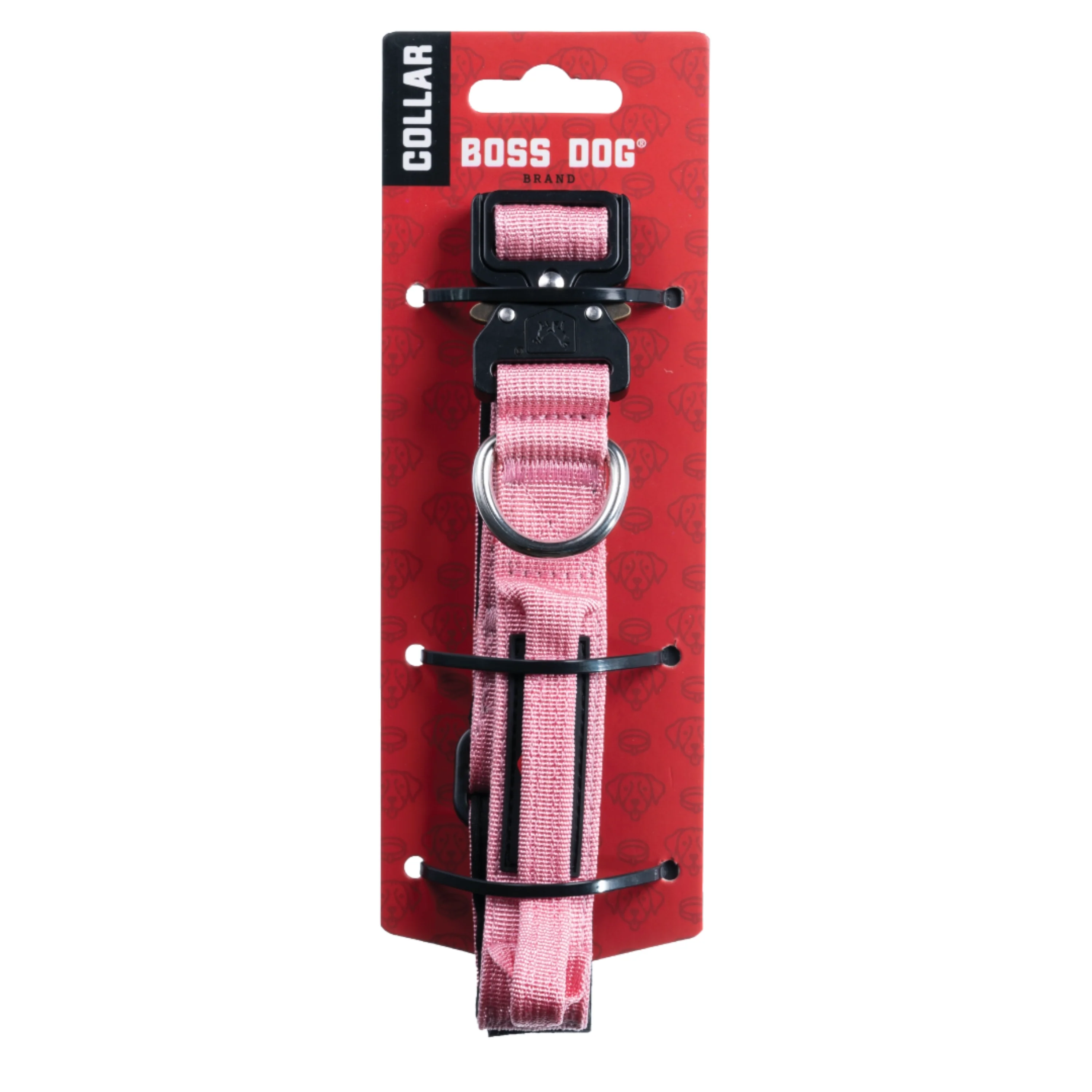 Boss Dog Tactical Adjustable Dog Collar Pink Small, 13-16 in