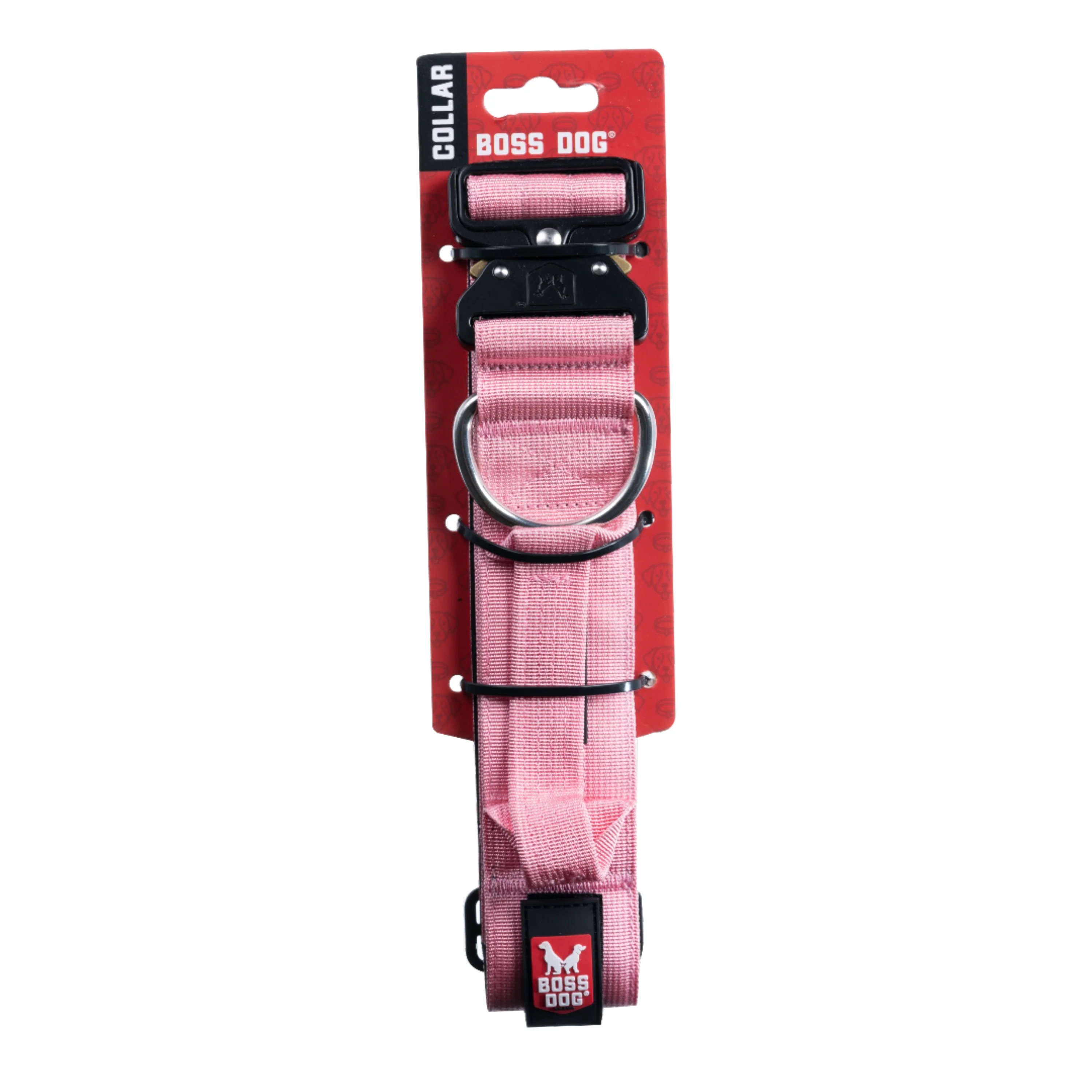 Boss Dog Tactical Adjustable Dog Collar Pink X-Large, 20-28 in