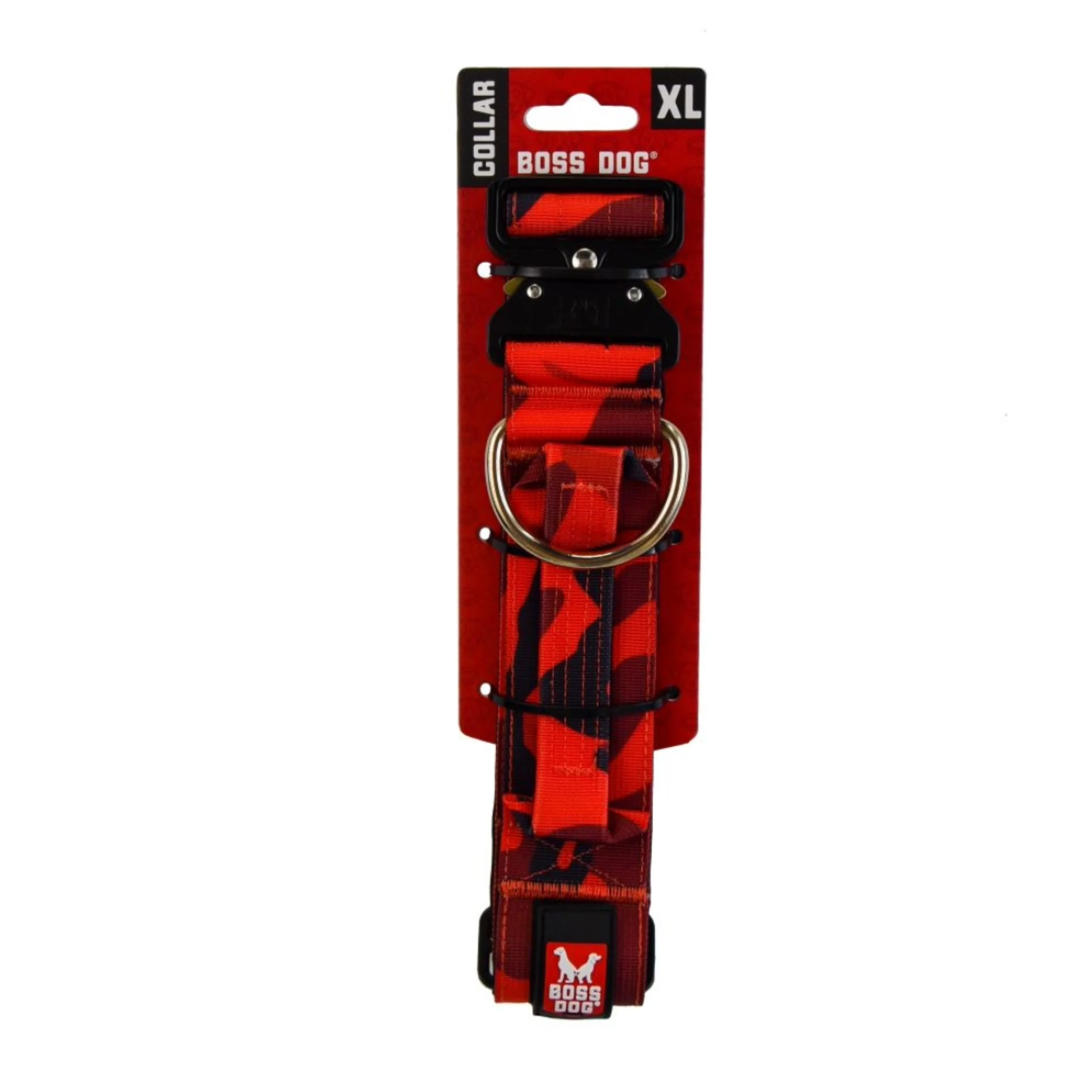Boss Dog Tactical Adjustable Dog Collar Red Camo X-Large, 20-28 in