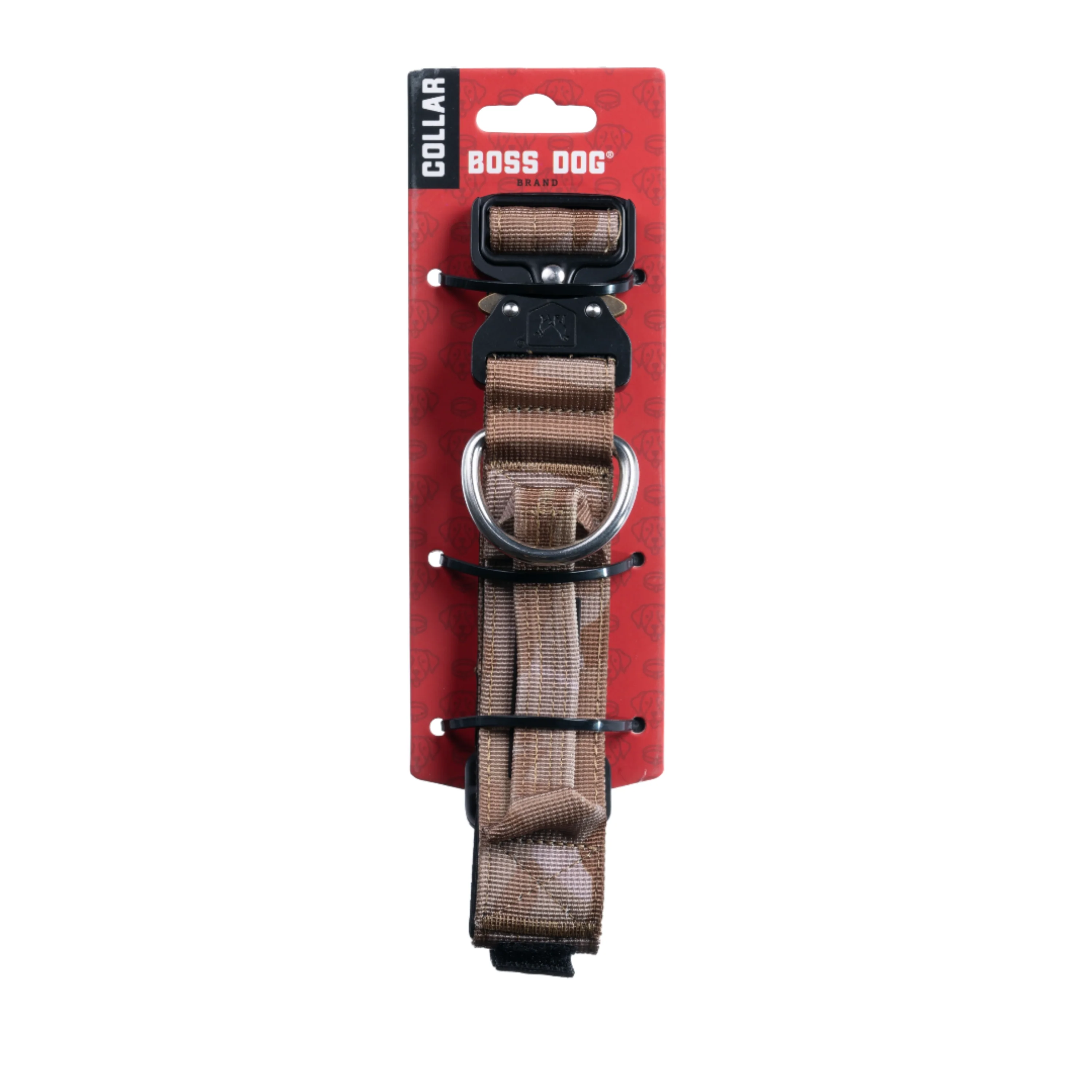 Boss Dog Tactical Adjustable Dog Collar Tan Camo Small, 13-16 in
