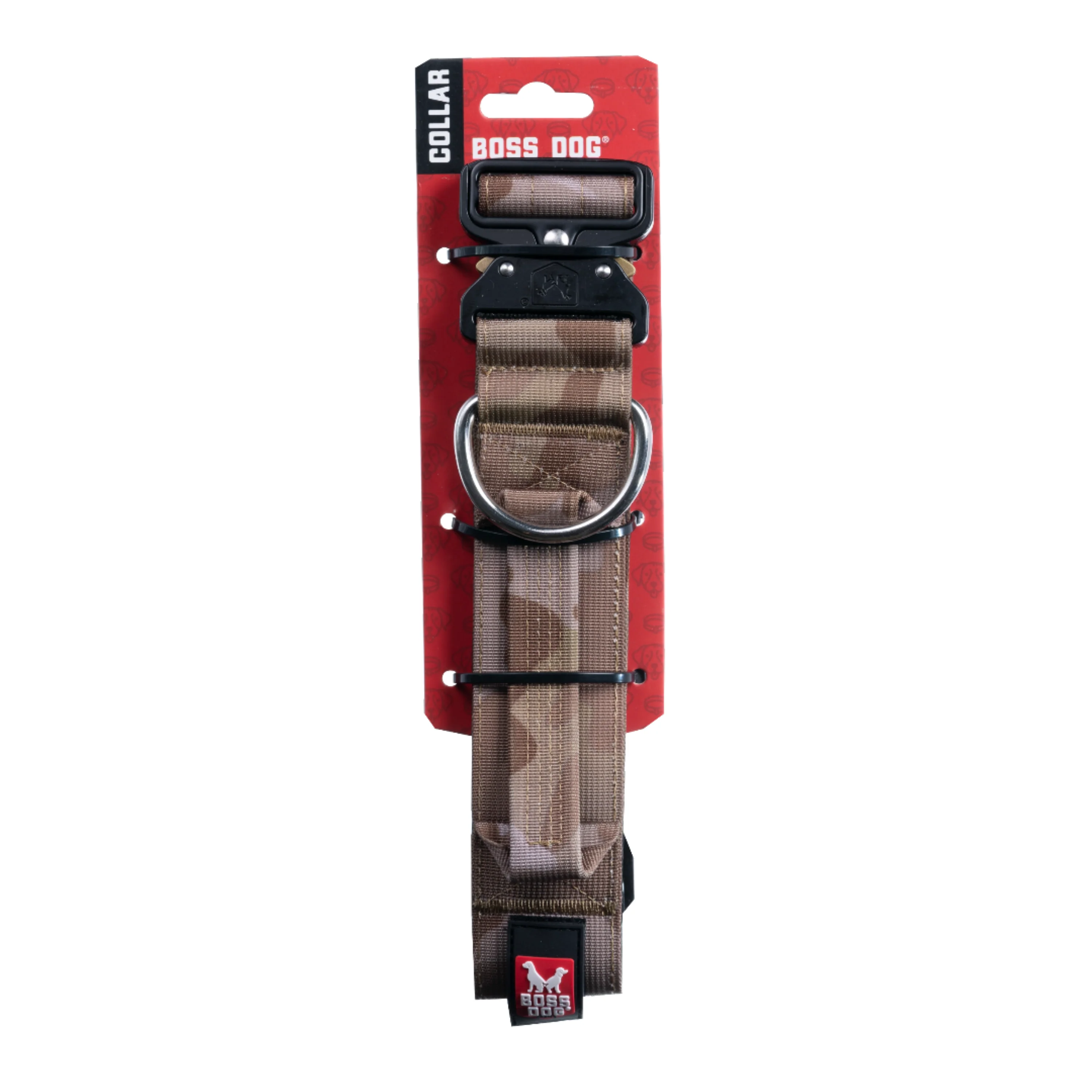 Boss Dog Tactical Adjustable Dog Collar Tan Camo X-Large, 20-28 in