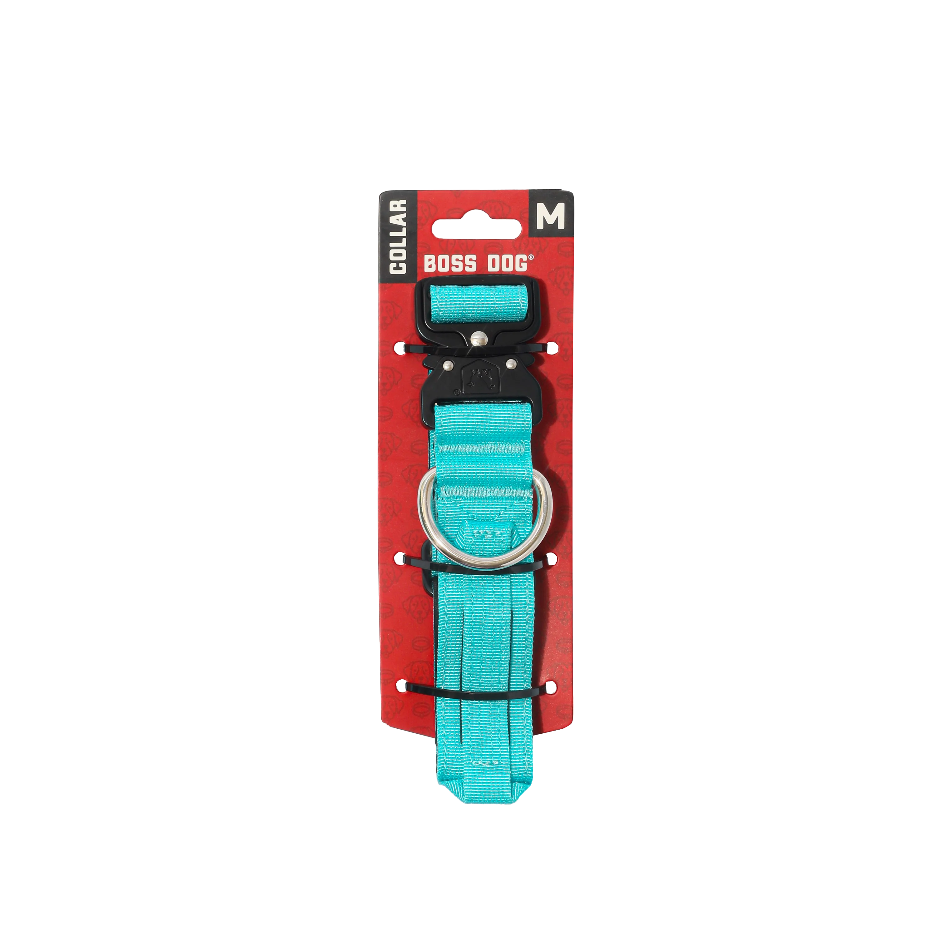 Boss Dog Tactical Adjustable Dog Collar Teal Medium, 15-18 in