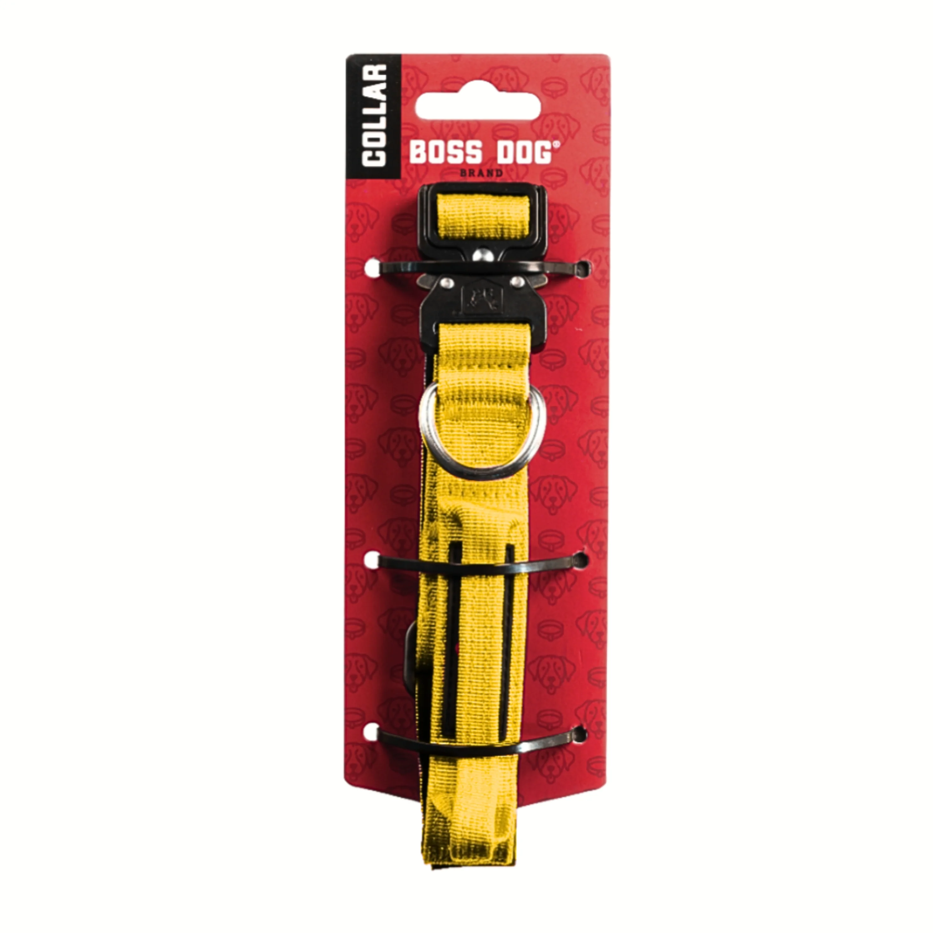 Boss Dog Tactical Adjustable Dog Collar Yellow Large