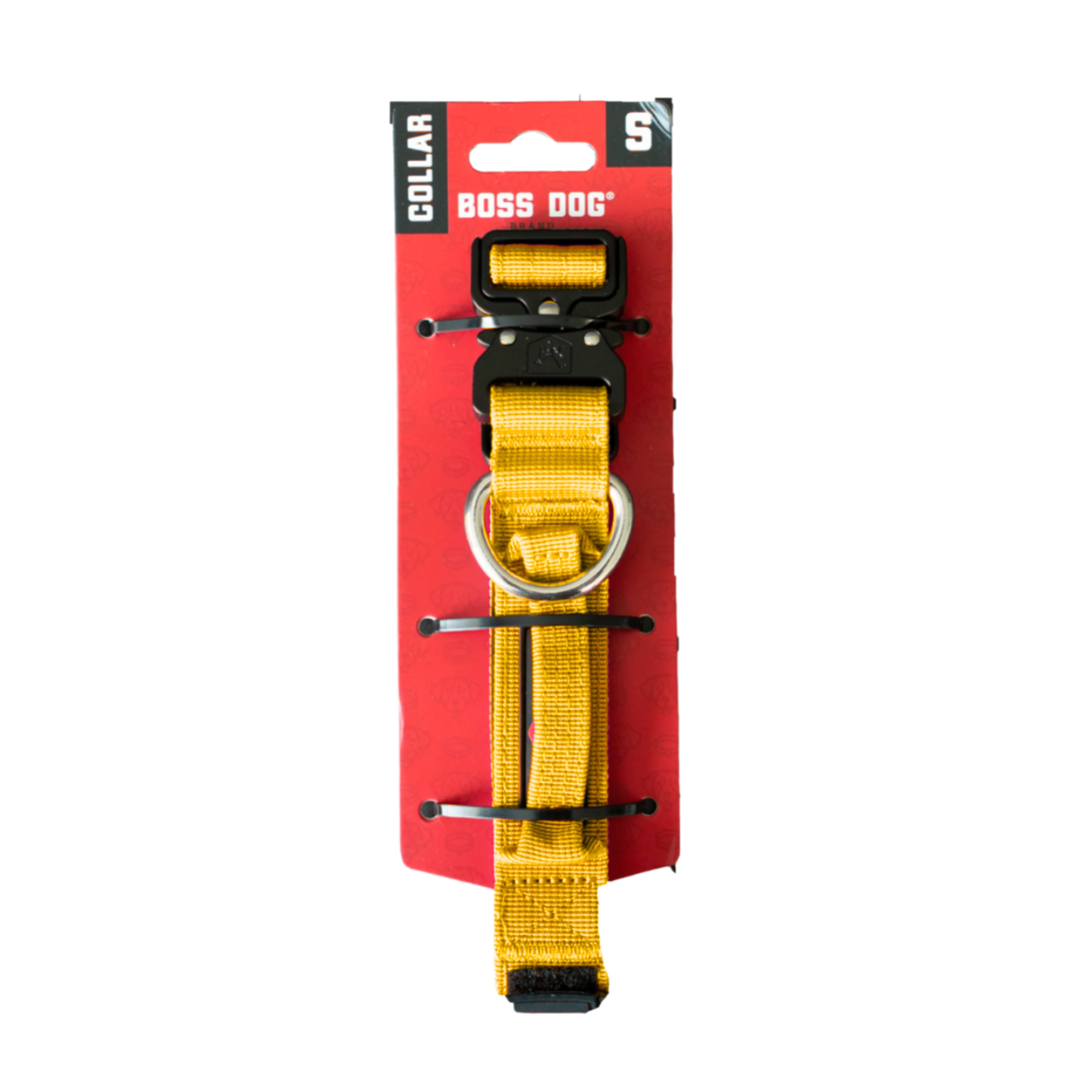 Boss Dog Tactical Adjustable Dog Collar Yellow Small