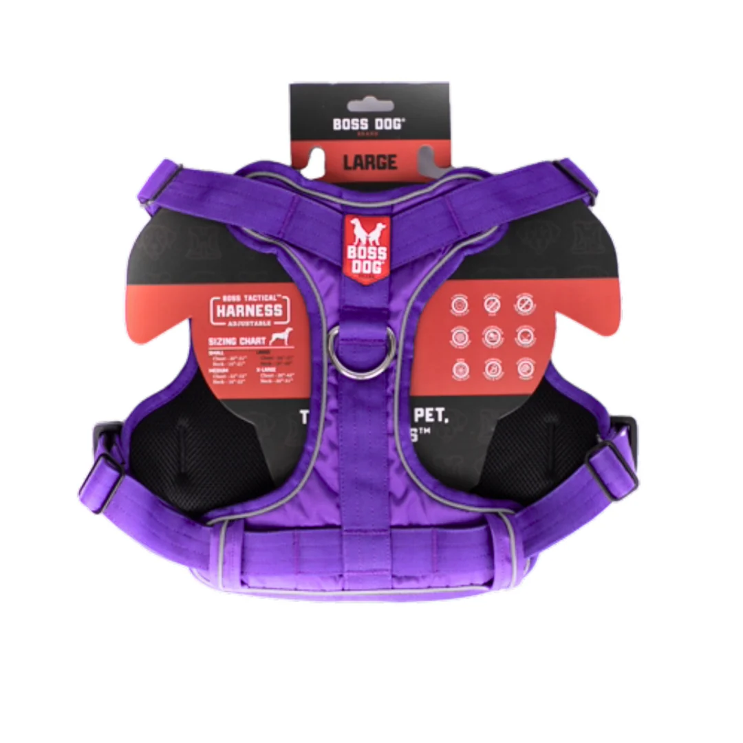 Boss Dog Tactical Dog Harness Purple Large