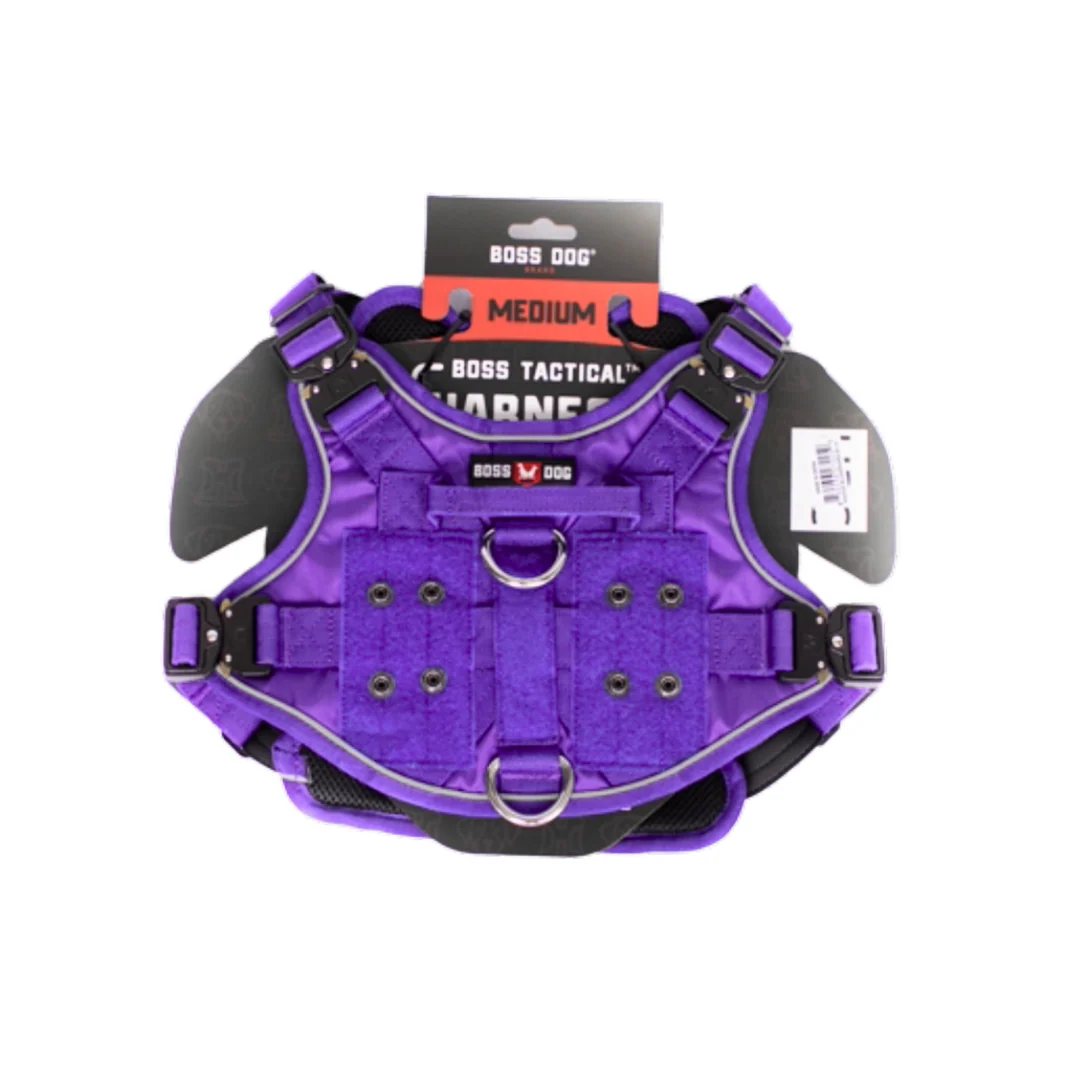 Boss Dog Tactical Dog Harness Purple Medium