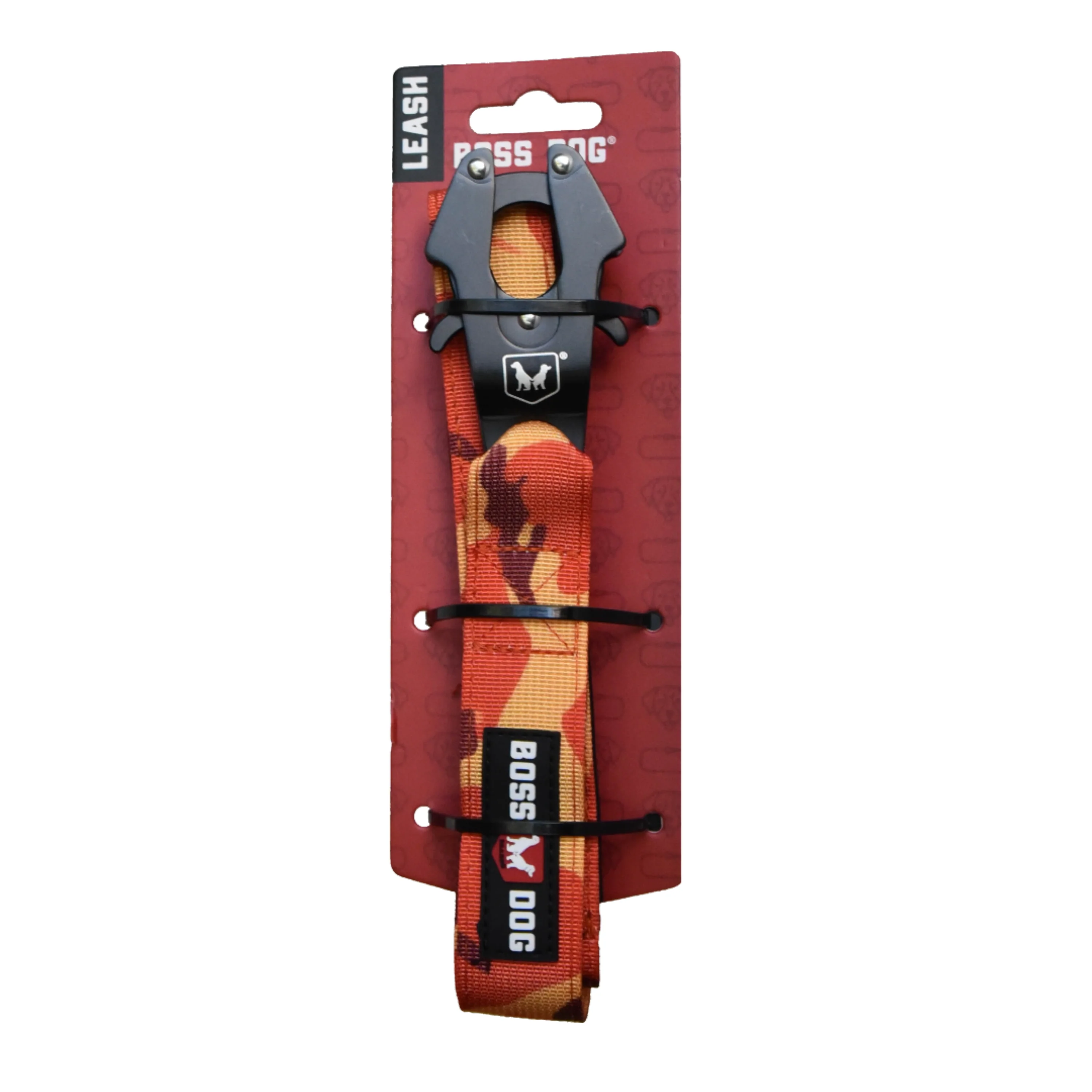 Boss Dog Tactical Dog Leash Orange Camo 4 ft