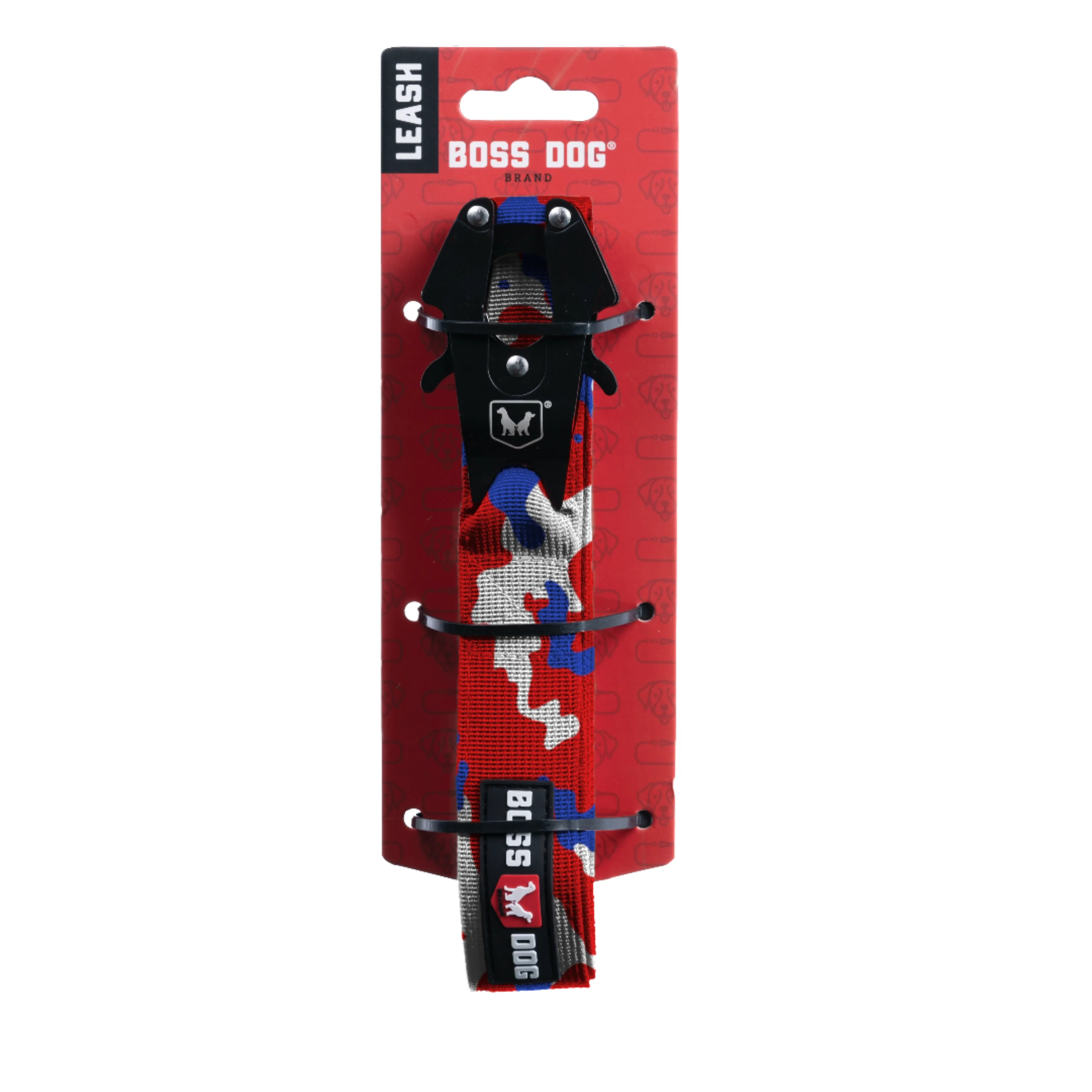 Boss Dog Tactical Dog Leash Red, White, & Blue 4 ft
