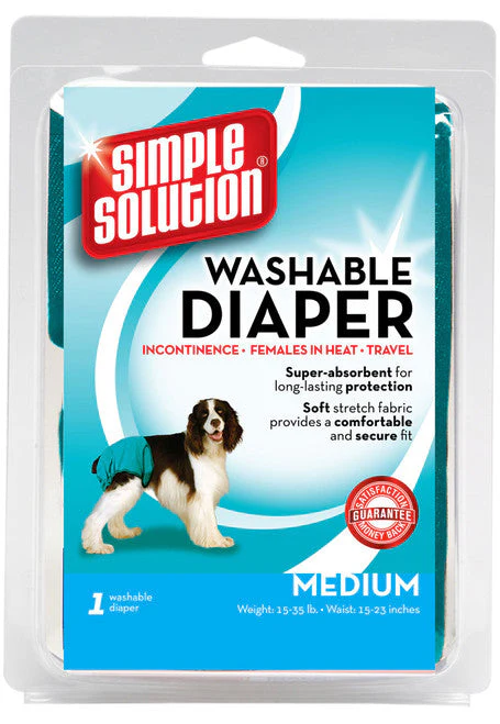 Simple Solution Washable Diaper Blue MD - Image 2